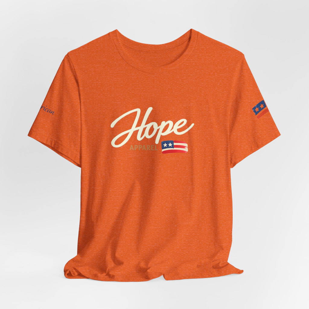 Hope Script Flag tee | American flag brushstroke design