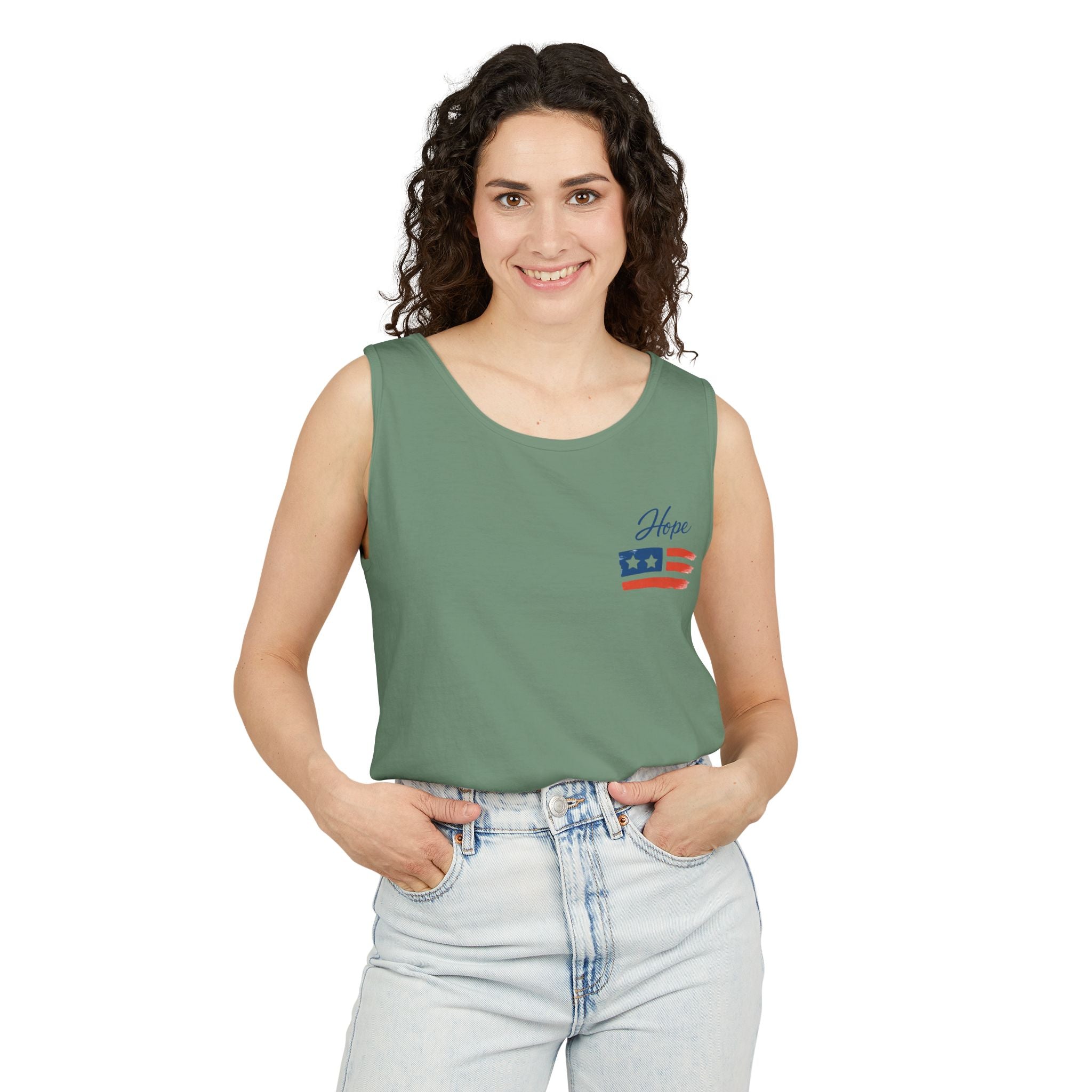 American Flag Brushstroke Tank Top | Hope Patriotic