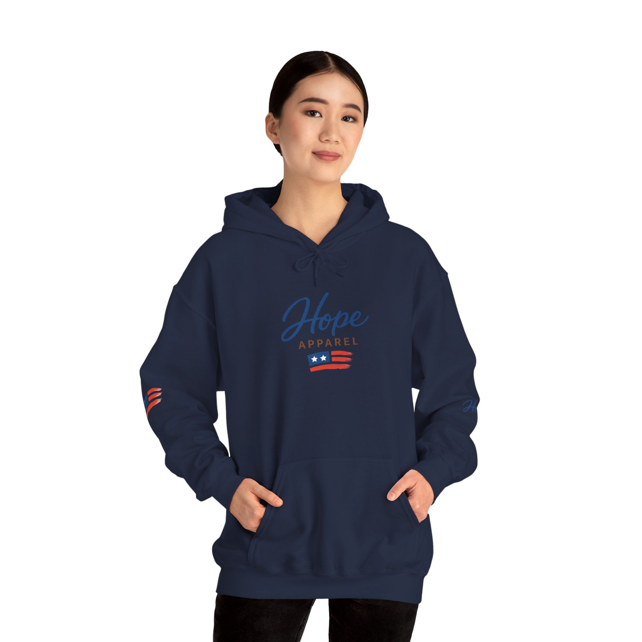 Hope Apparel Patriotic Hoodie — "For Every Kind of American" Flag Design