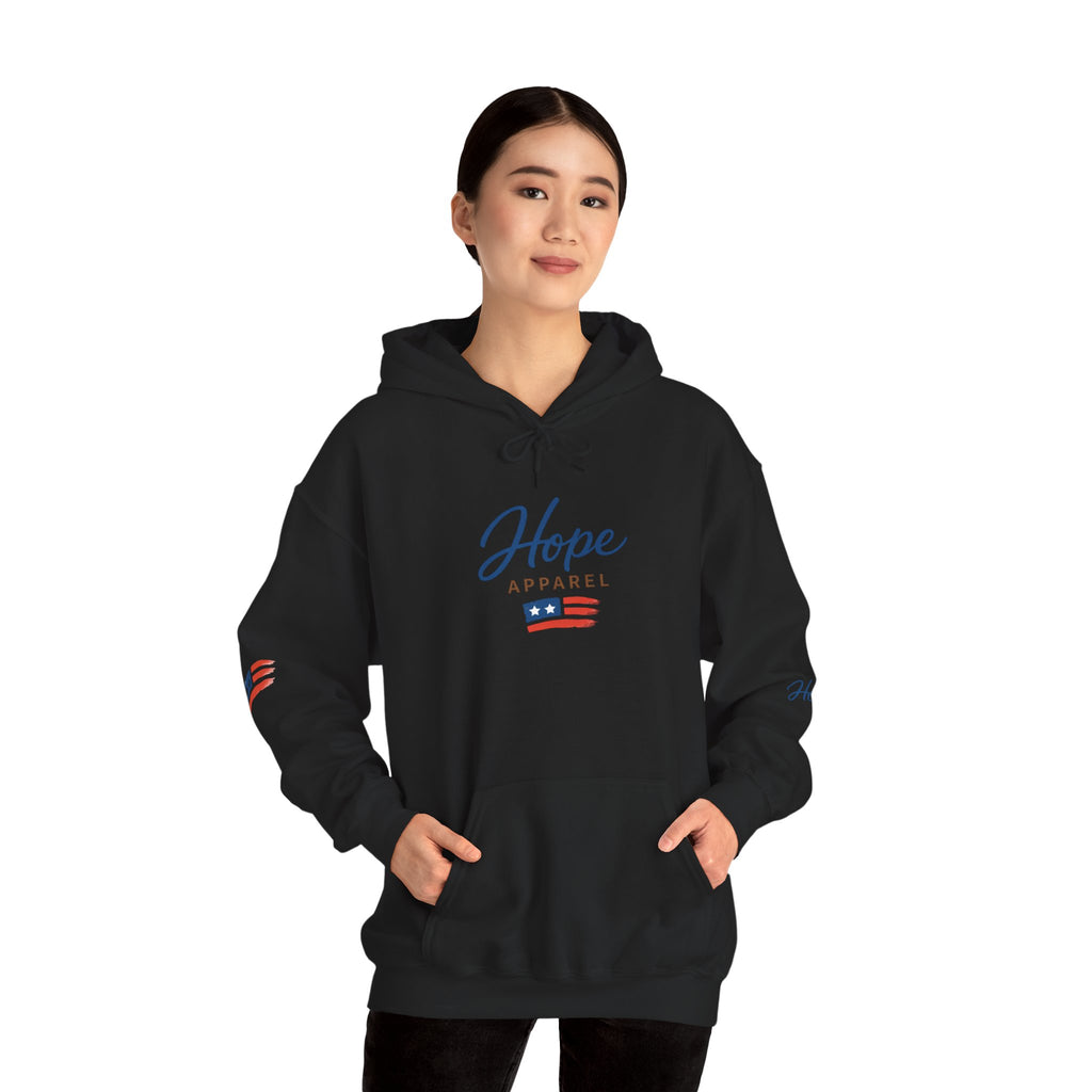 Hope Apparel Patriotic Hoodie — "For Every Kind of American" Flag Design