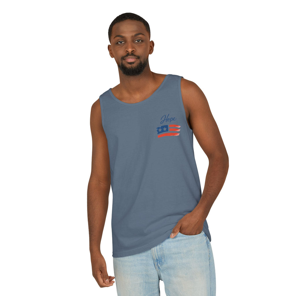 American Flag Brushstroke Tank Top | Hope Patriotic