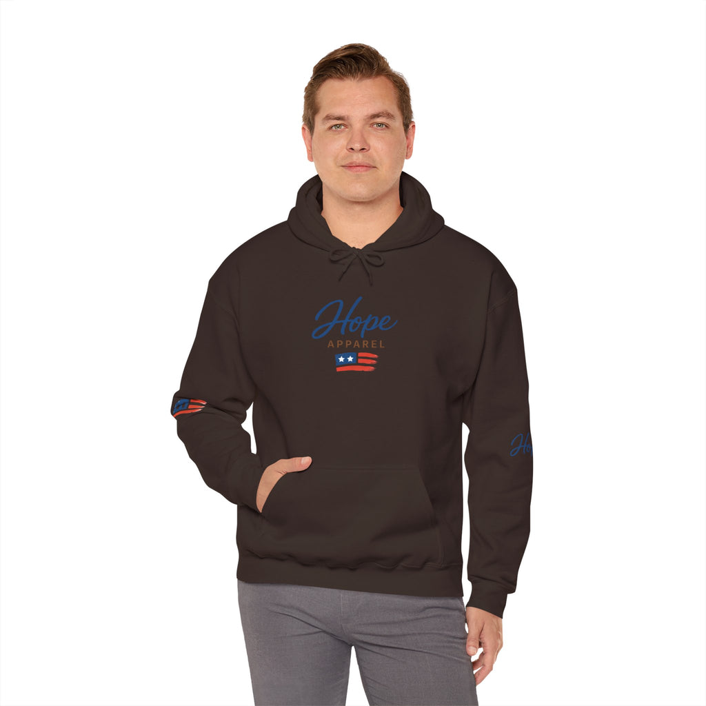 Hope Apparel Patriotic Hoodie — "For Every Kind of American" Flag Design