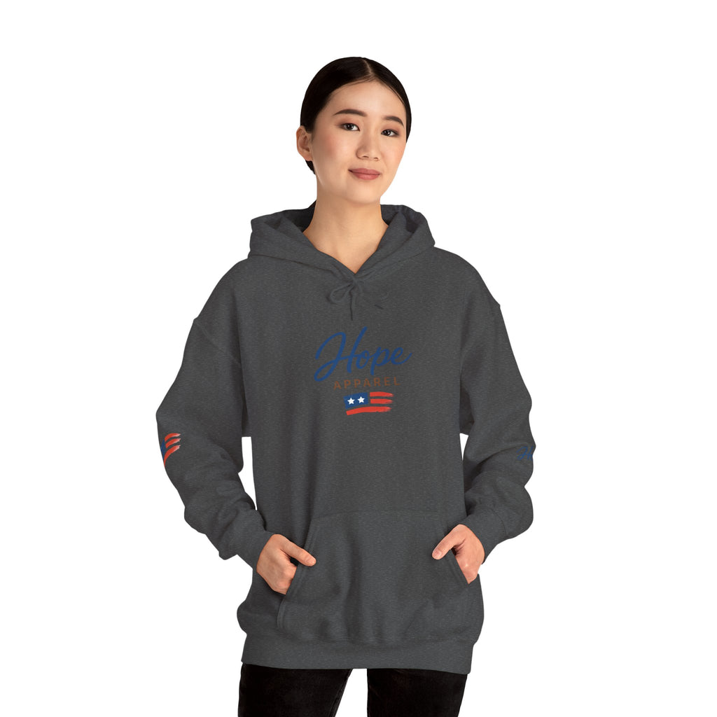 Hope Apparel Patriotic Hoodie — "For Every Kind of American" Flag Design