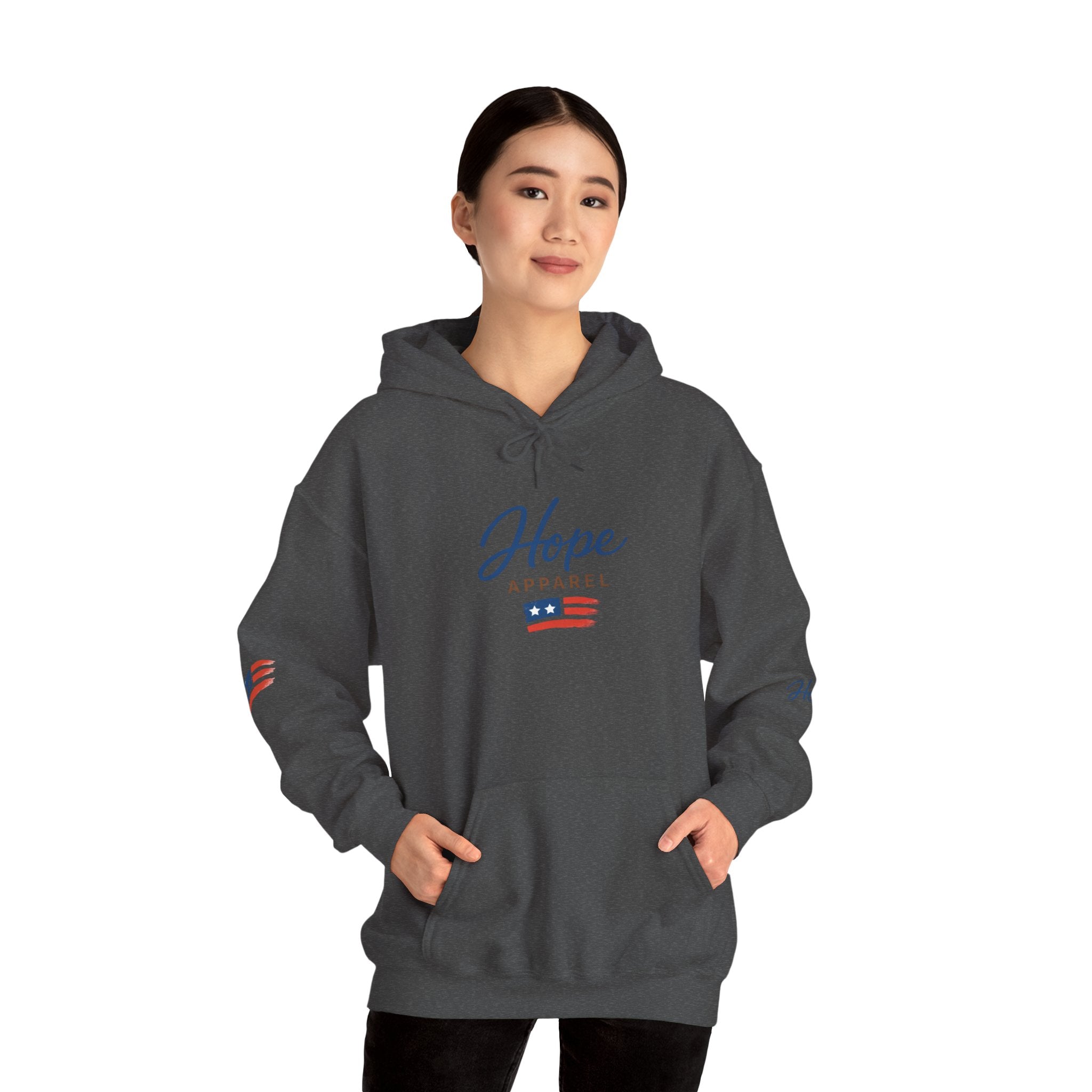 Hope Apparel Patriotic Hoodie — "For Every Kind of American" Flag Design