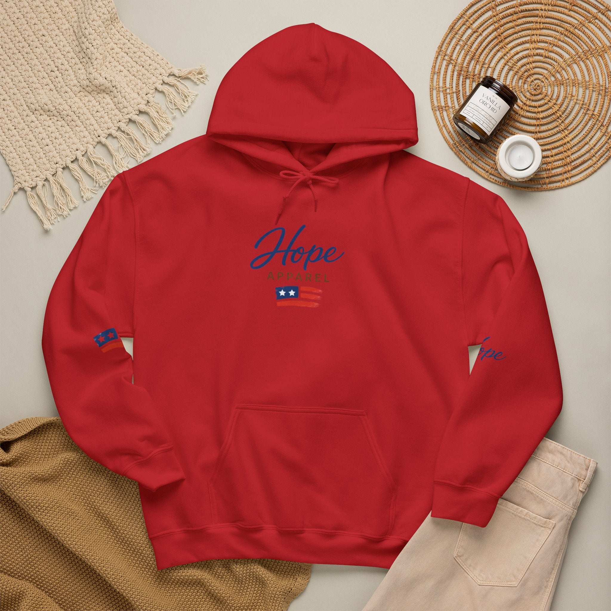 Hope Apparel Patriotic Hoodie — "For Every Kind of American" Flag Design