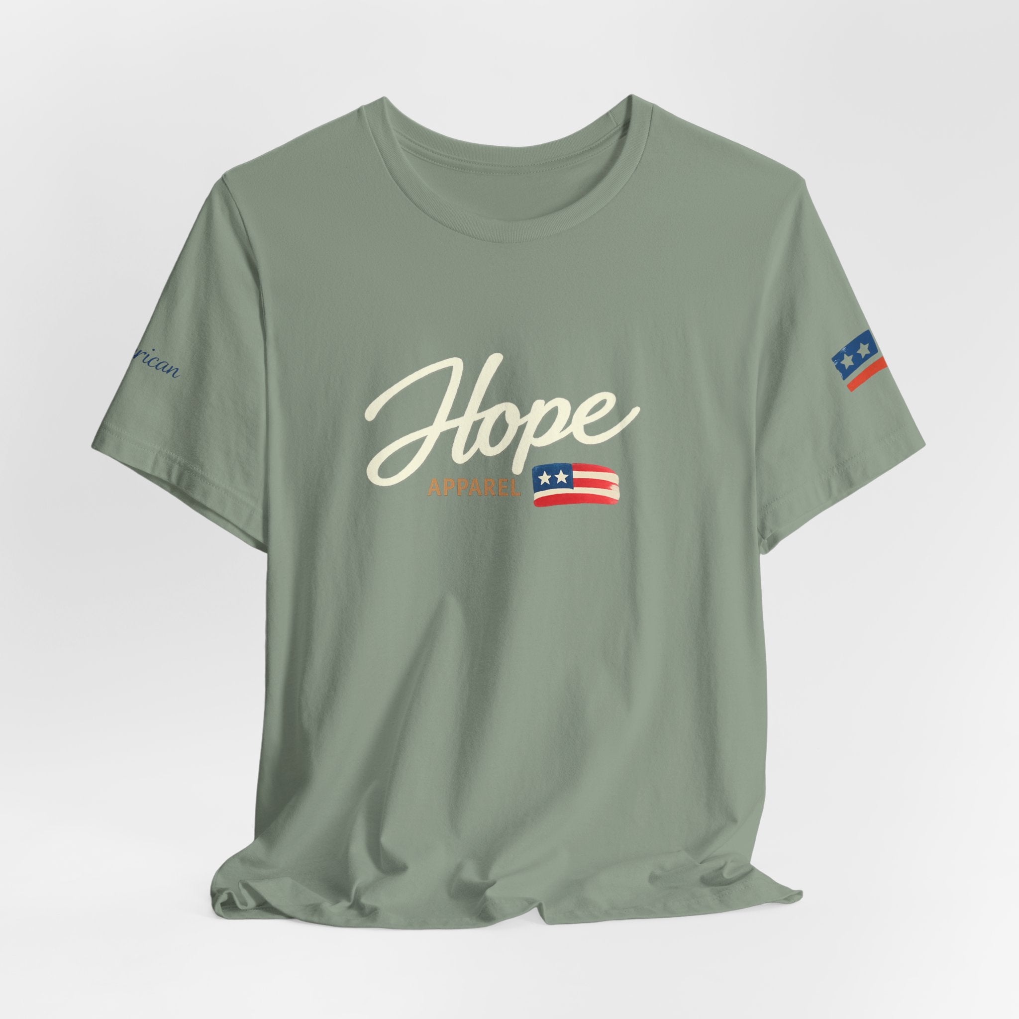 Hope Script Flag tee | American flag brushstroke design