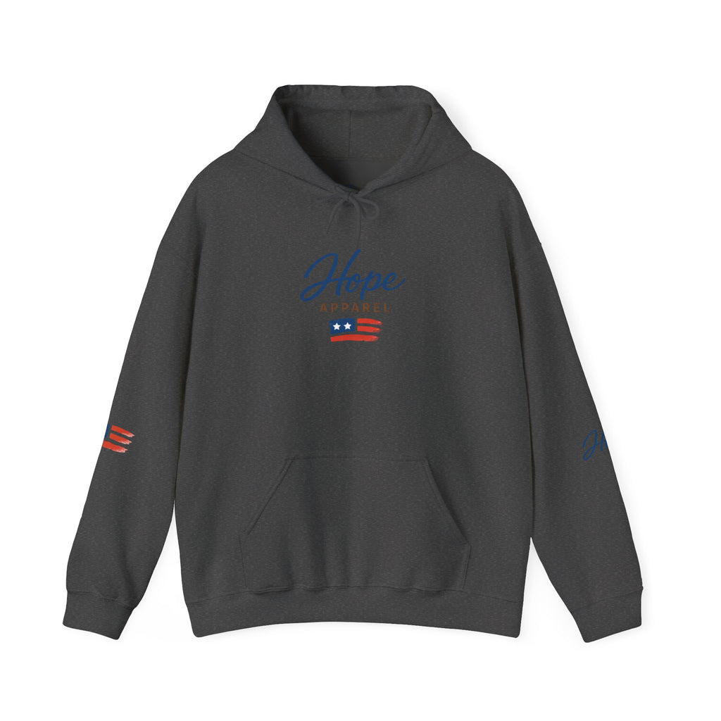 Hope Apparel Patriotic Hoodie — "For Every Kind of American" Flag Design