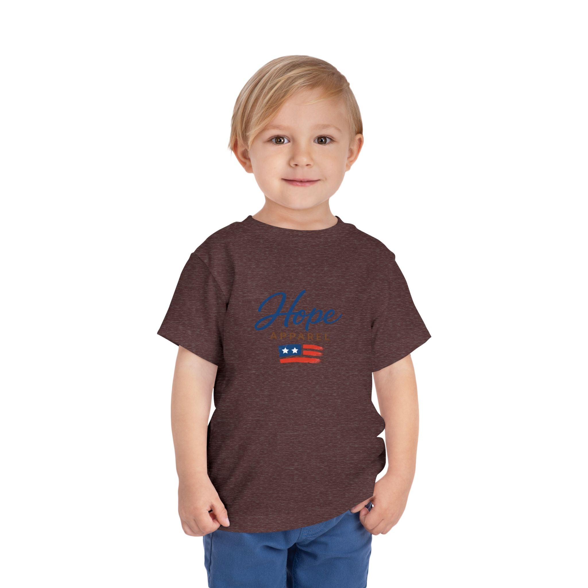 Hope Apparel Flag Graphic Toddler Tee | Patriotic Stars Stripes