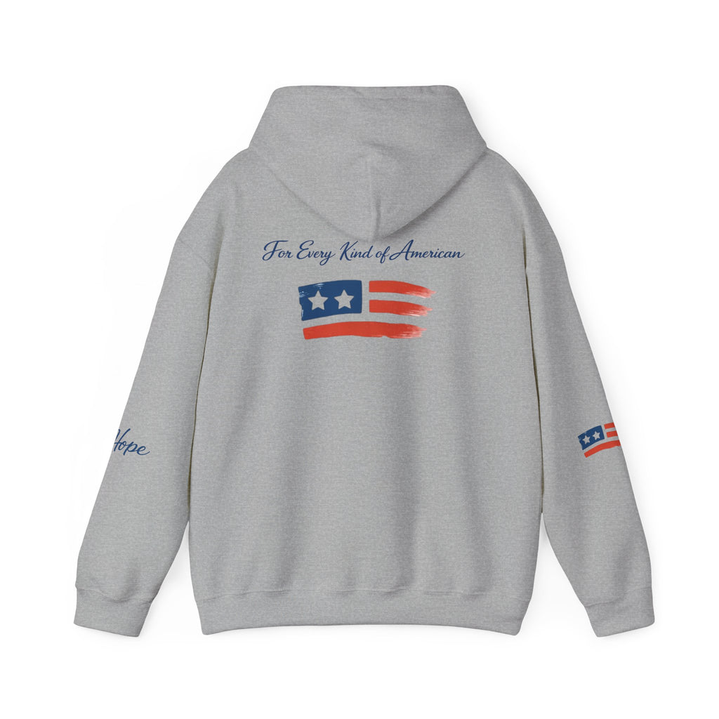 Hope Apparel Patriotic Hoodie — "For Every Kind of American" Flag Design