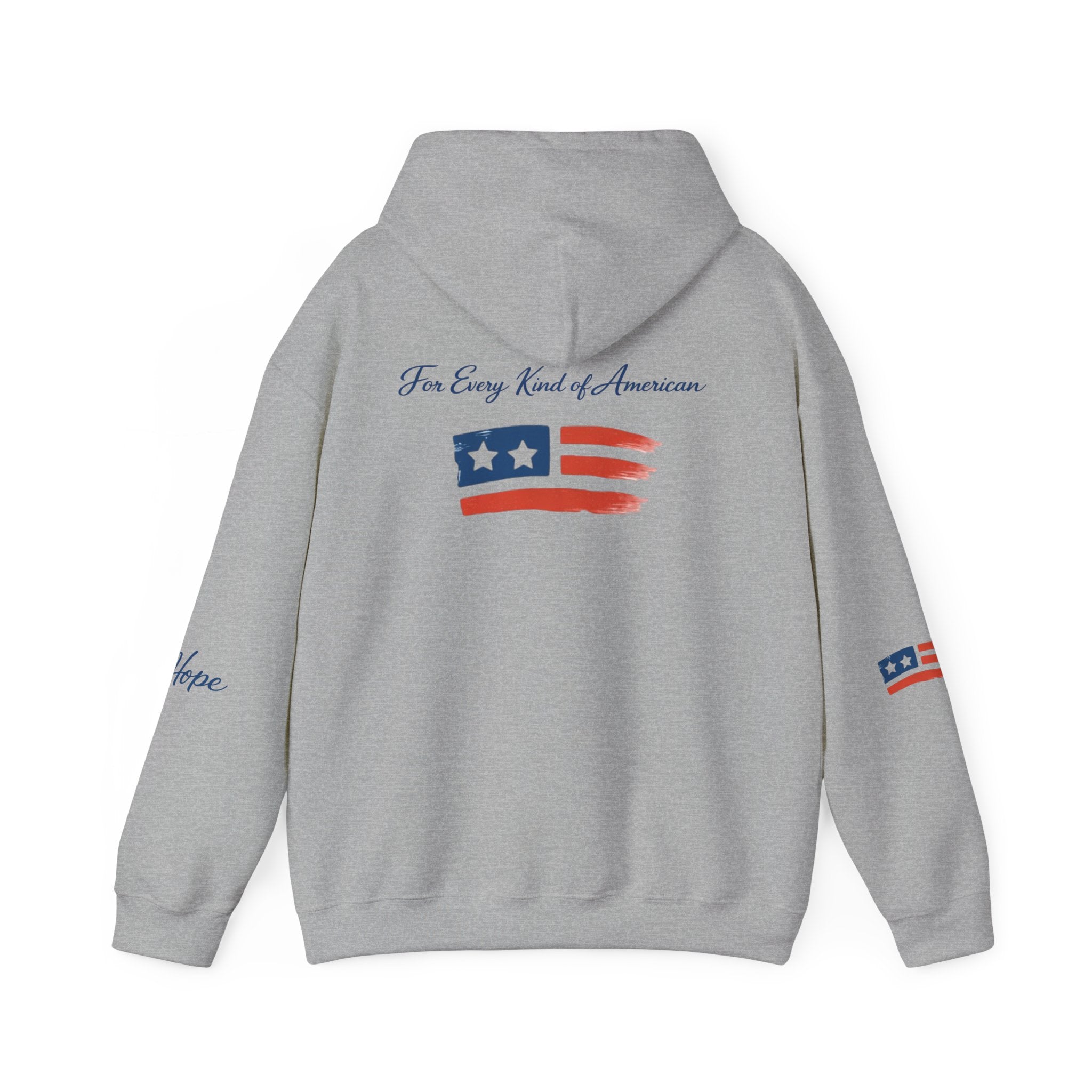 Hope Apparel Patriotic Hoodie — "For Every Kind of American" Flag Design