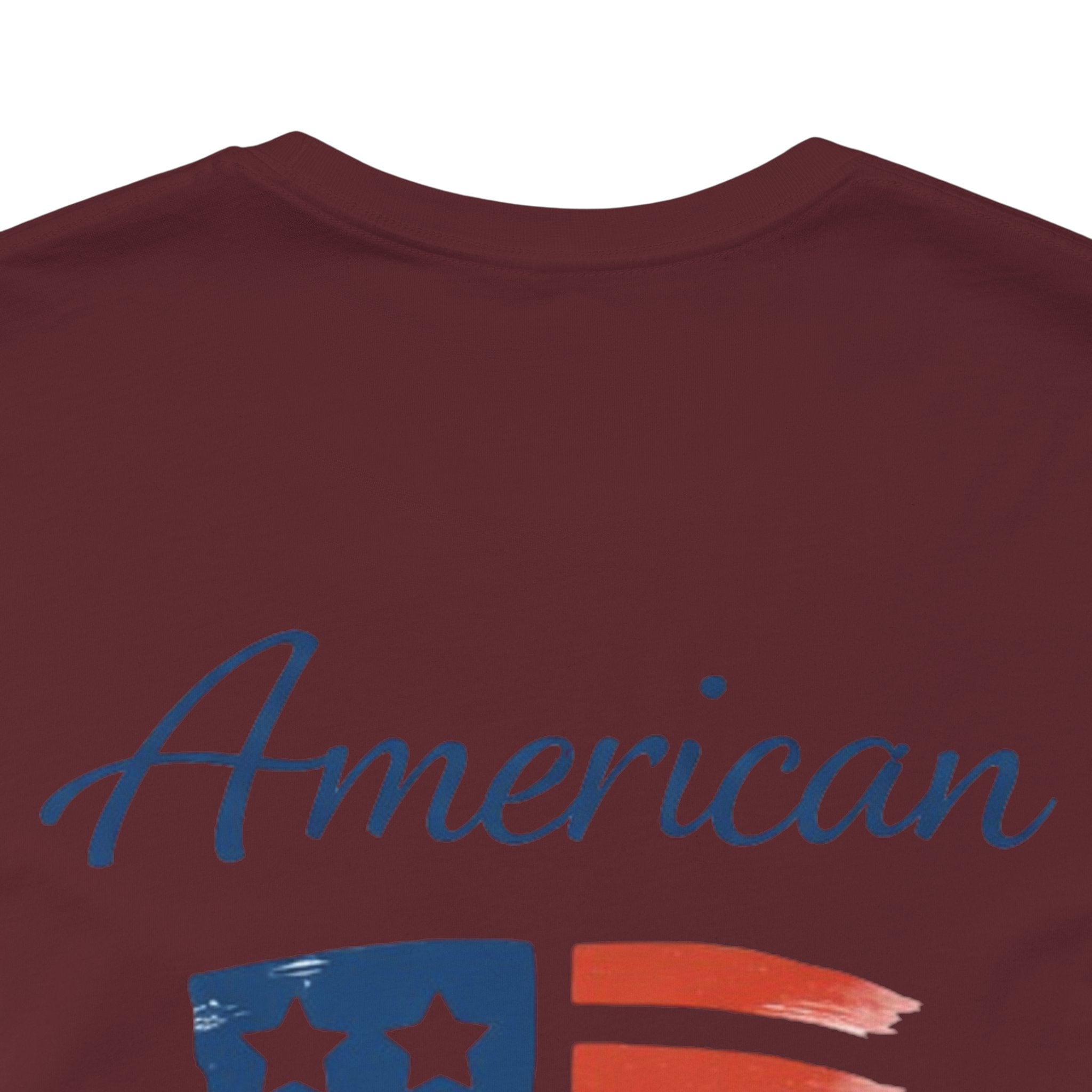 Hope Apparel Small Front - American Cursive Back Patriotic Tee - Unisex Jersey Short Sleeve Tee