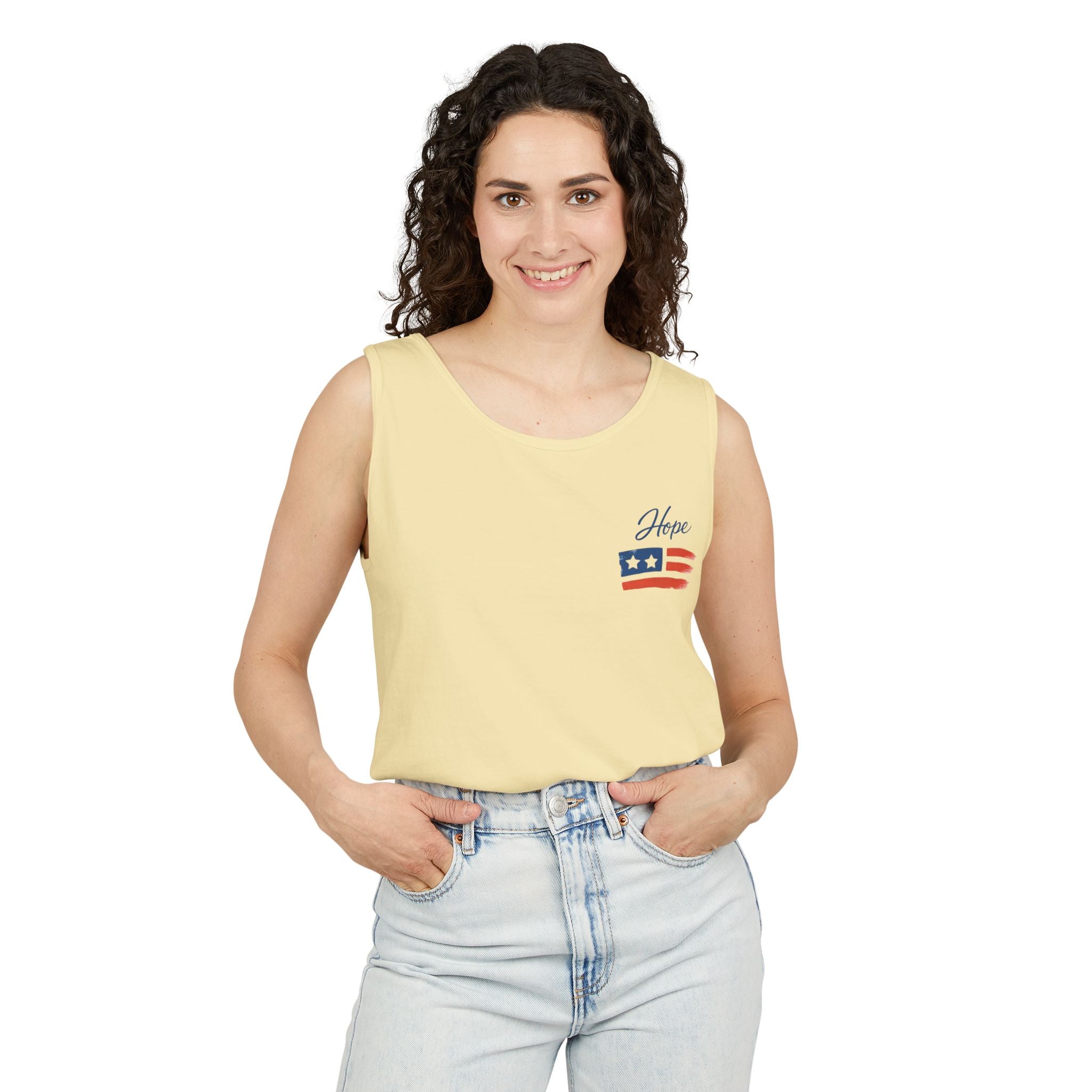 American Flag Brushstroke Tank Top | Hope Patriotic