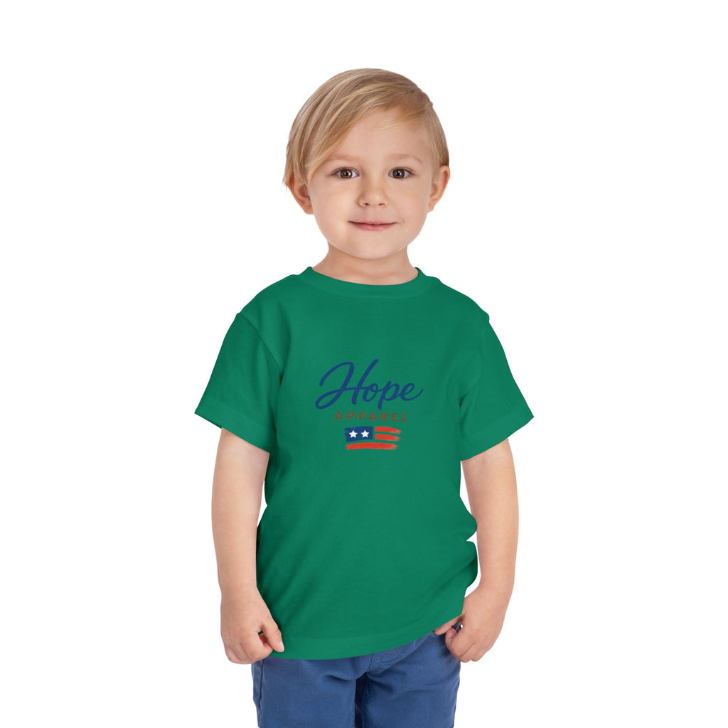 Hope Apparel Flag Graphic Toddler Tee | Patriotic Stars Stripes