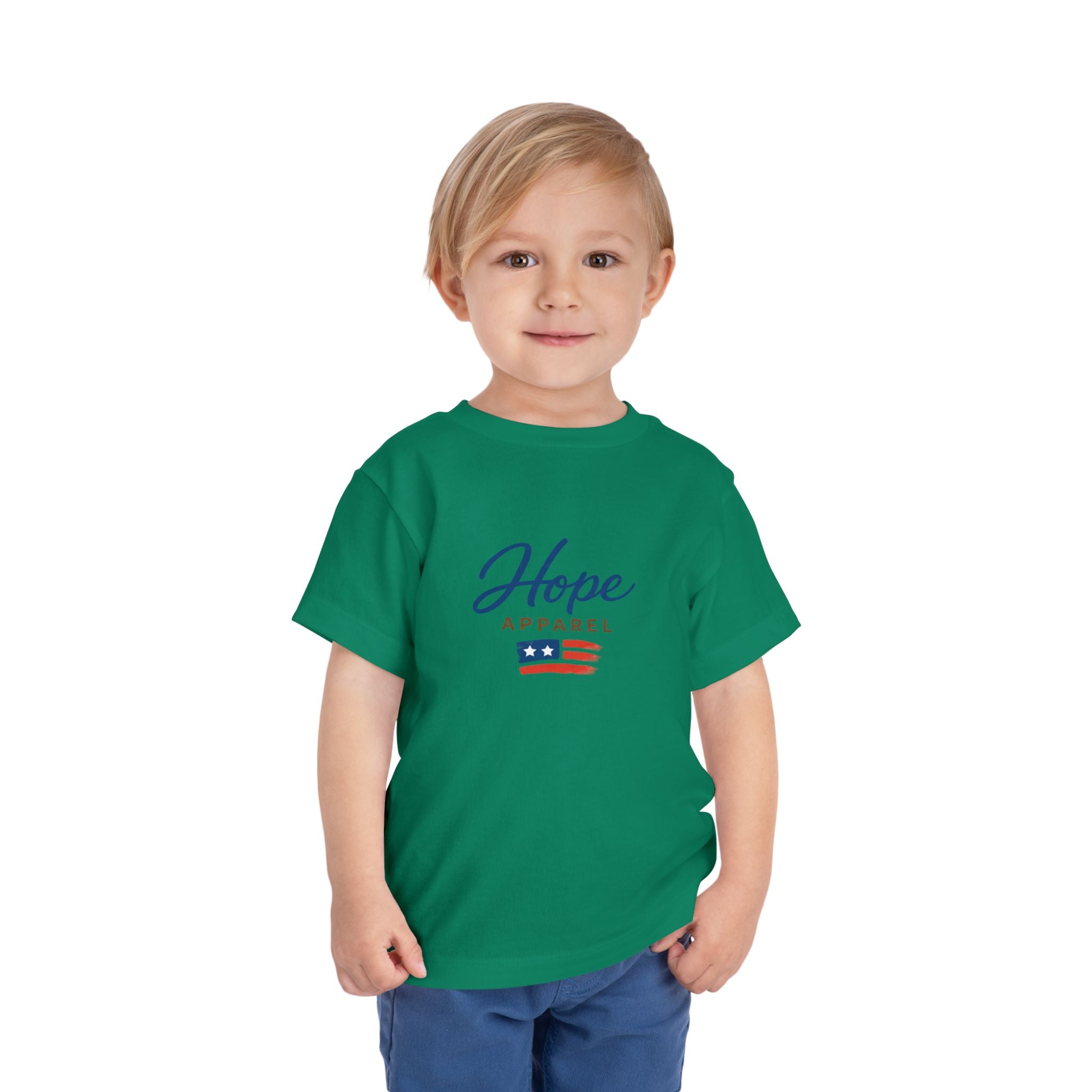Hope Apparel Flag Graphic Toddler Tee | Patriotic Stars Stripes