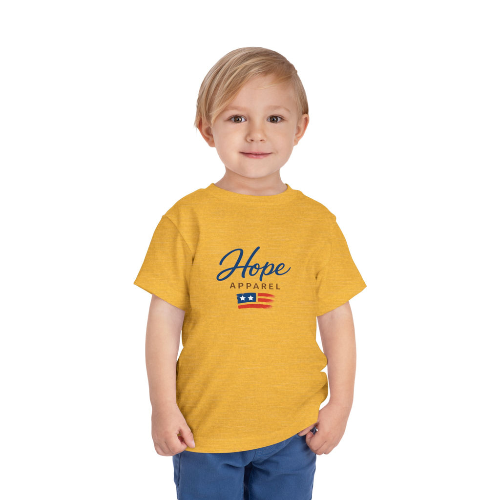 Hope Apparel Flag Graphic Toddler Tee | Patriotic Stars Stripes