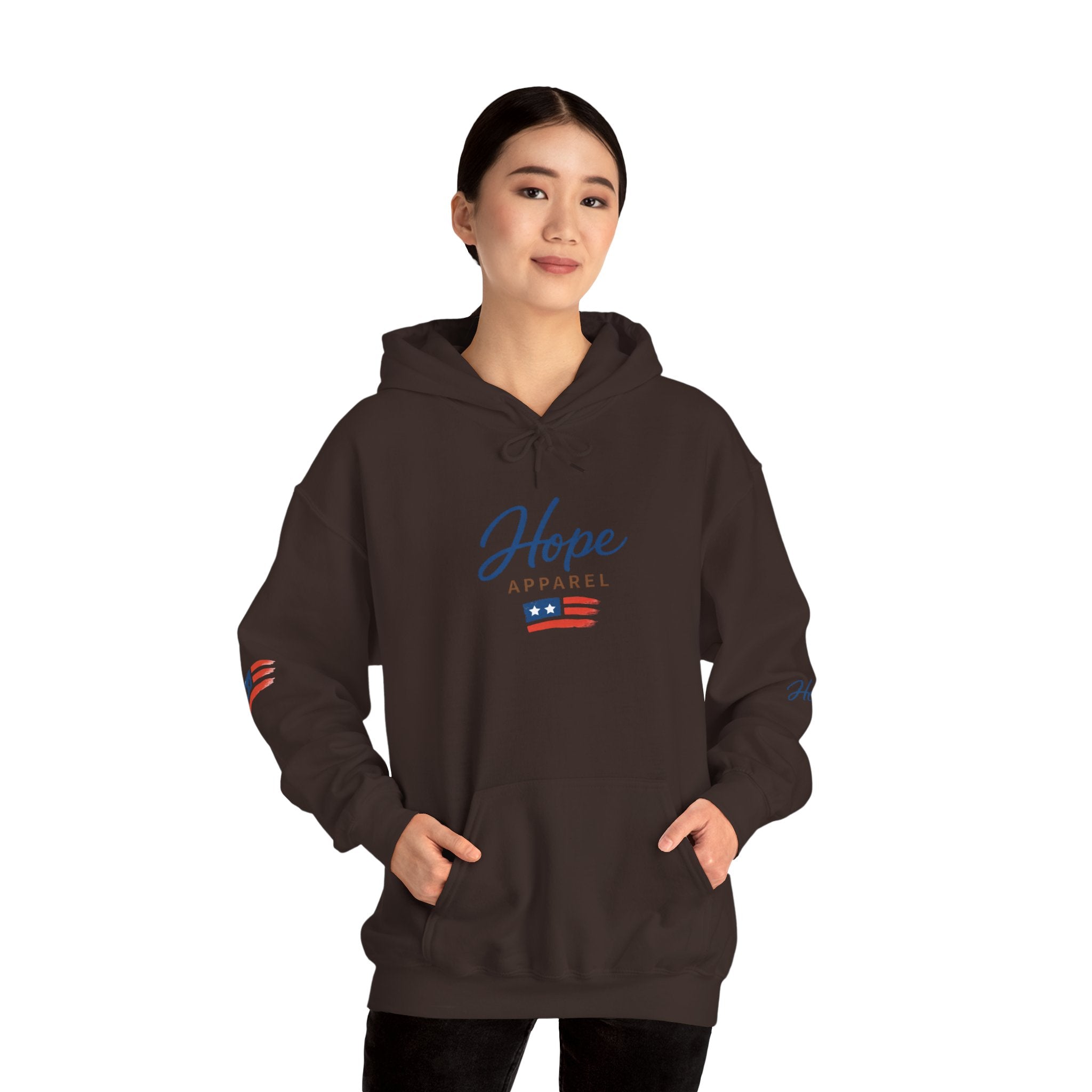 Hope Apparel Patriotic Hoodie — "For Every Kind of American" Flag Design