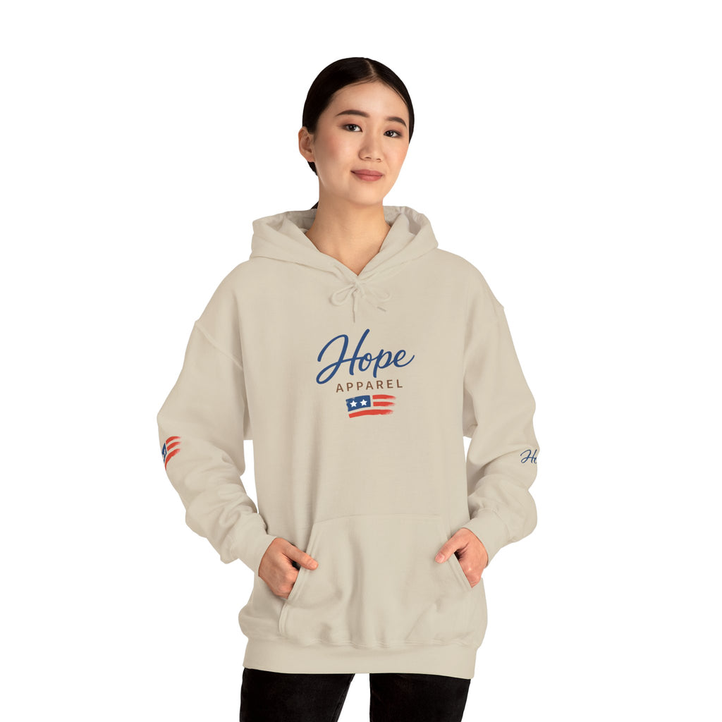 Hope Apparel Patriotic Hoodie — "For Every Kind of American" Flag Design