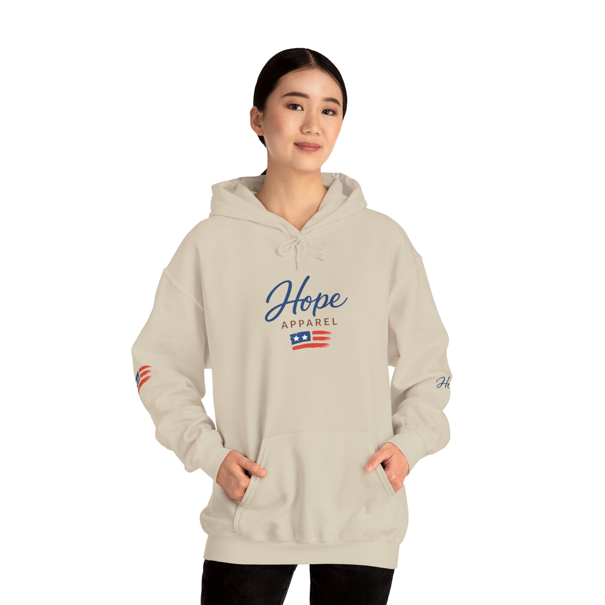 Hope Apparel Patriotic Hoodie — "For Every Kind of American" Flag Design