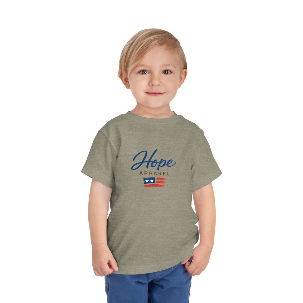 Hope Apparel Flag Graphic Toddler Tee | Patriotic Stars Stripes