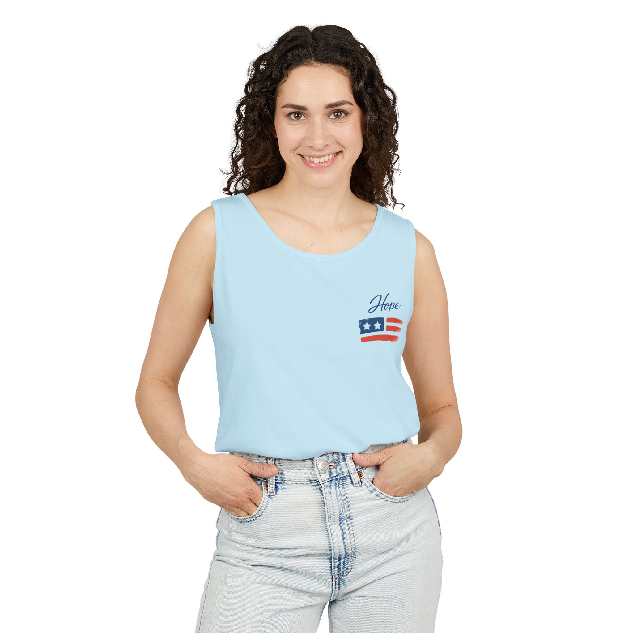 American Flag Brushstroke Tank Top | Hope Patriotic