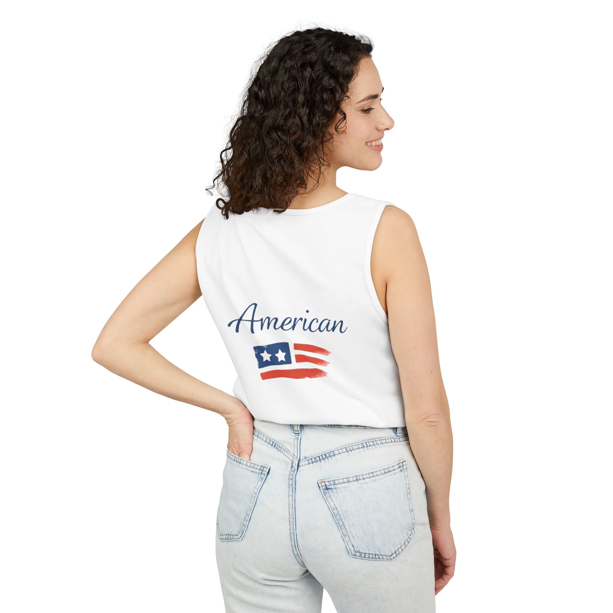 American Flag Brushstroke Tank Top | Hope Patriotic