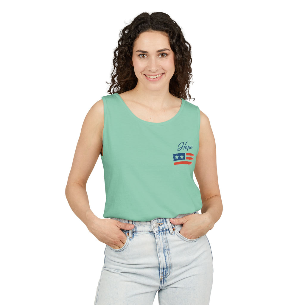 American Flag Brushstroke Tank Top | Hope Patriotic