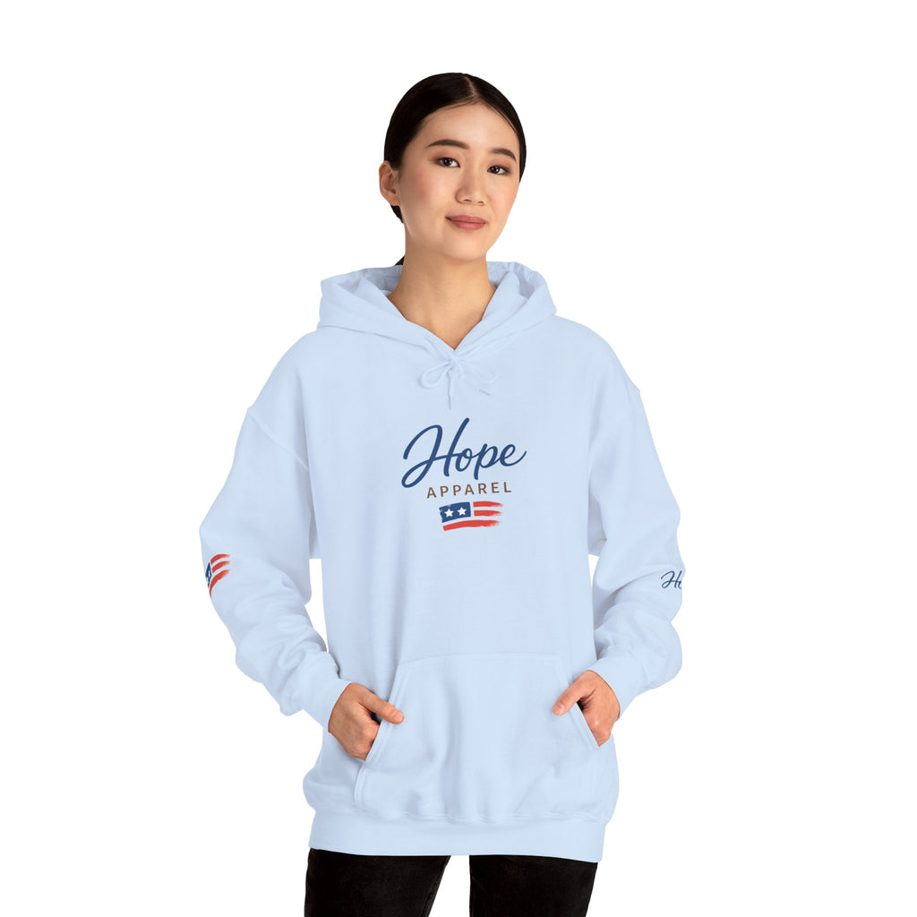 Hope Apparel Patriotic Hoodie — "For Every Kind of American" Flag Design
