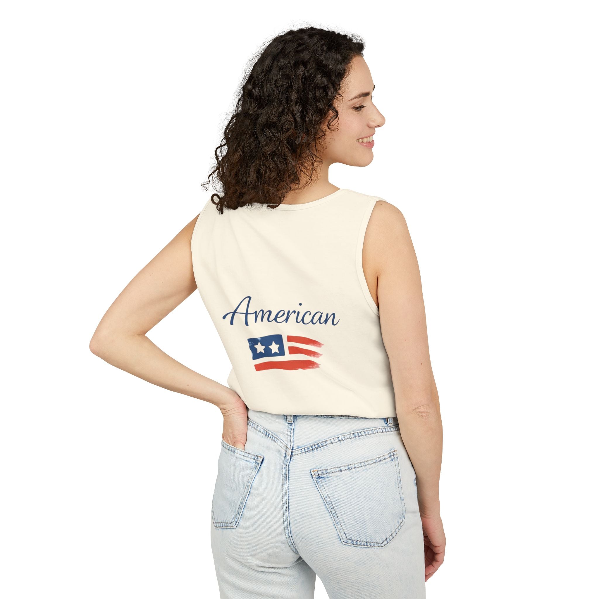 American Flag Brushstroke Tank Top | Hope Patriotic