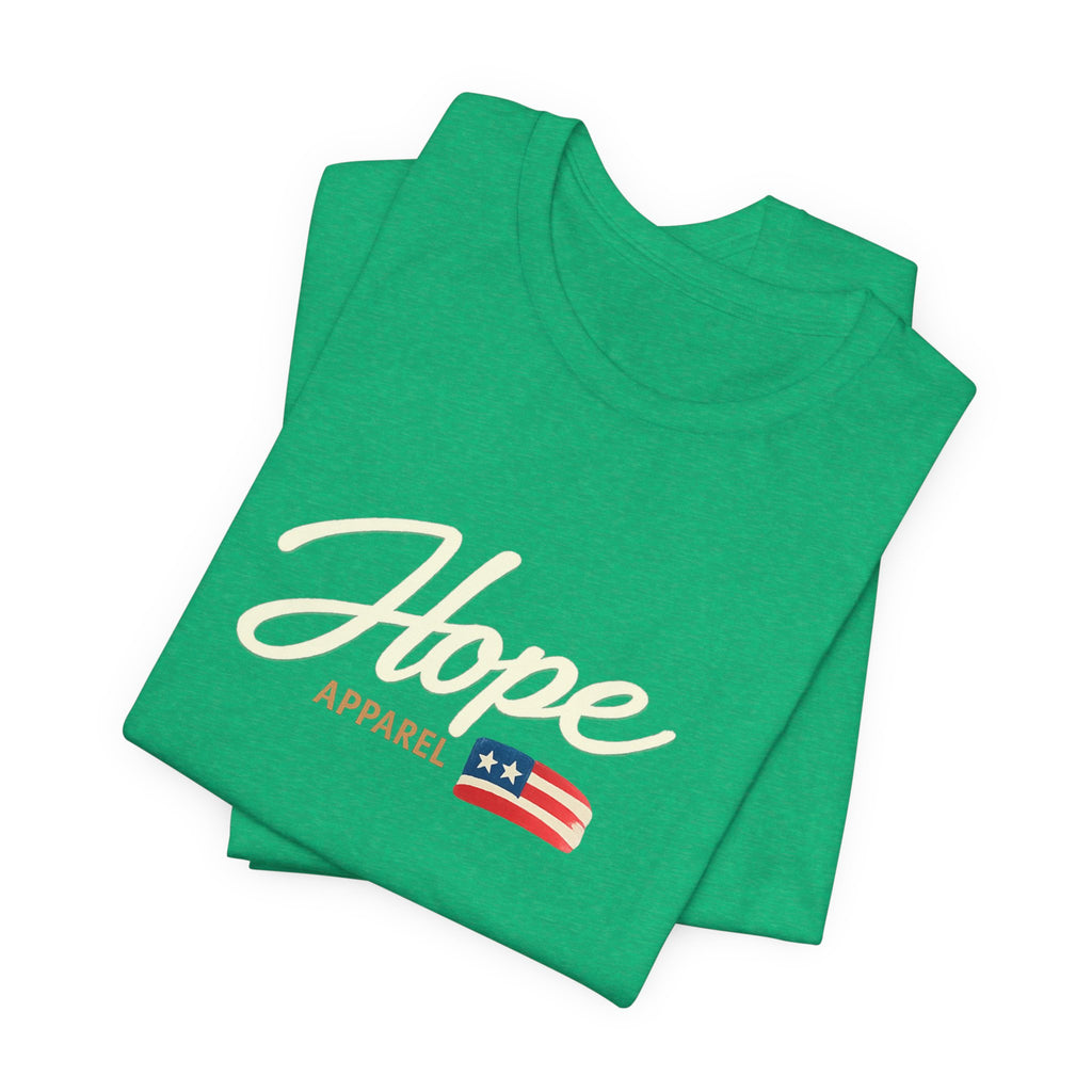 Hope Script Flag tee | American flag brushstroke design