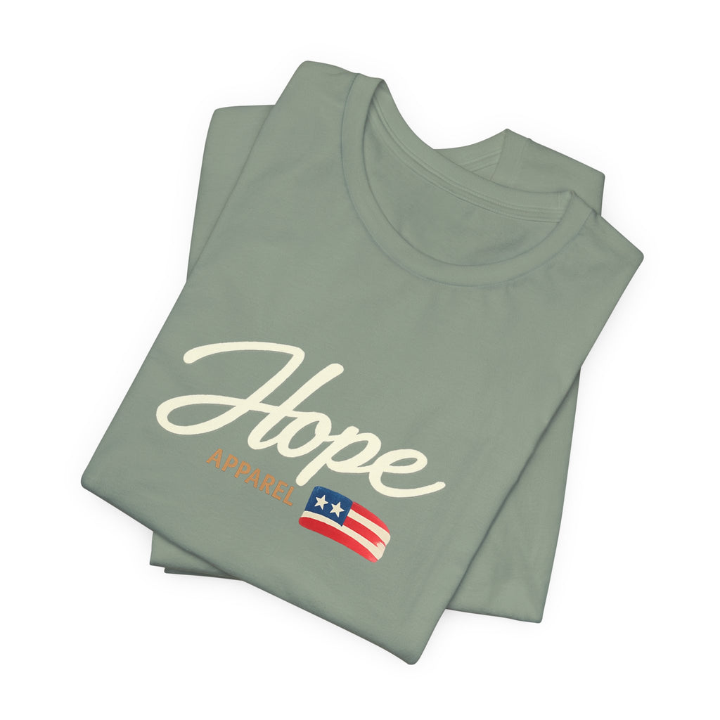 Hope Script Flag tee | American flag brushstroke design