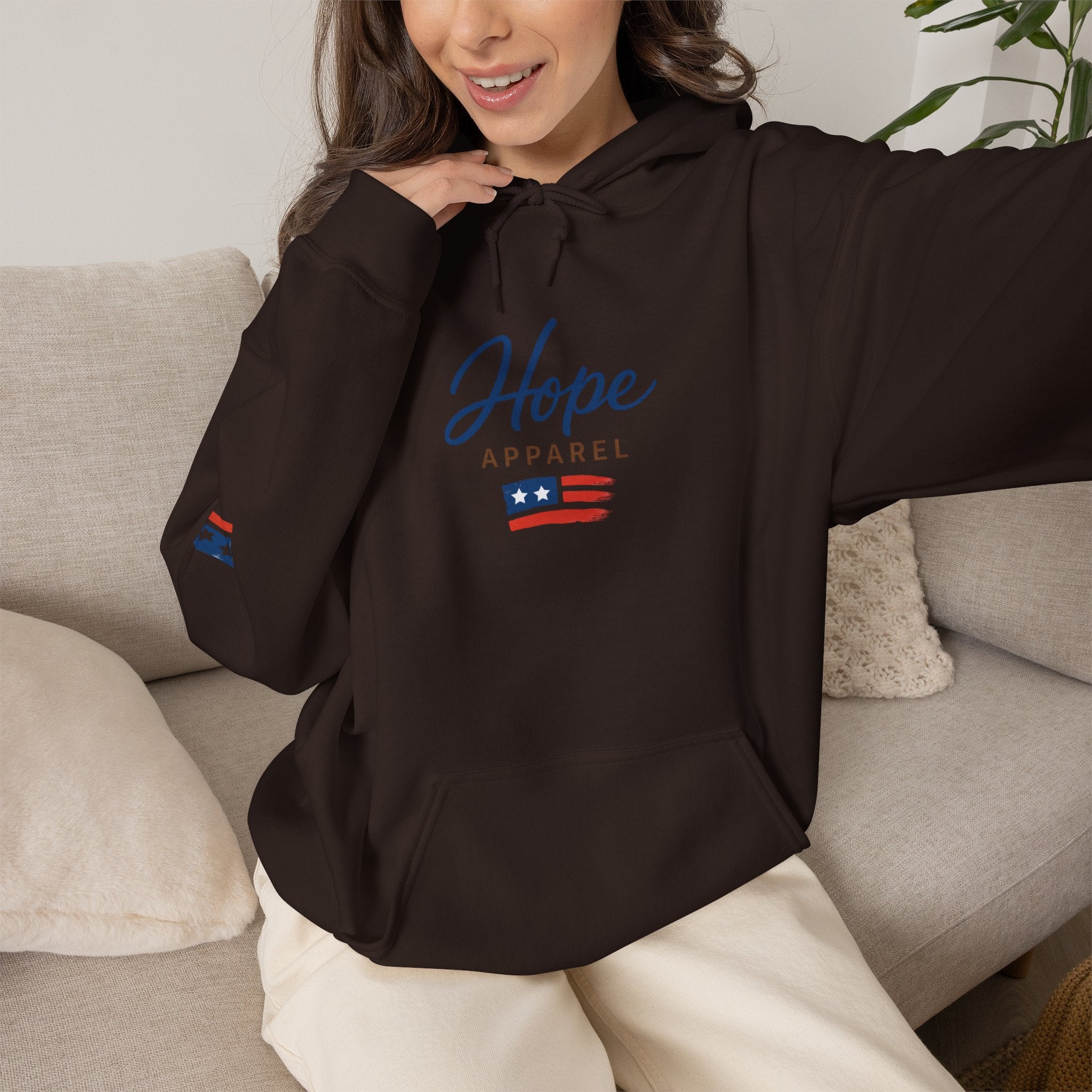 Hope Apparel Patriotic Hoodie — "For Every Kind of American" Flag Design