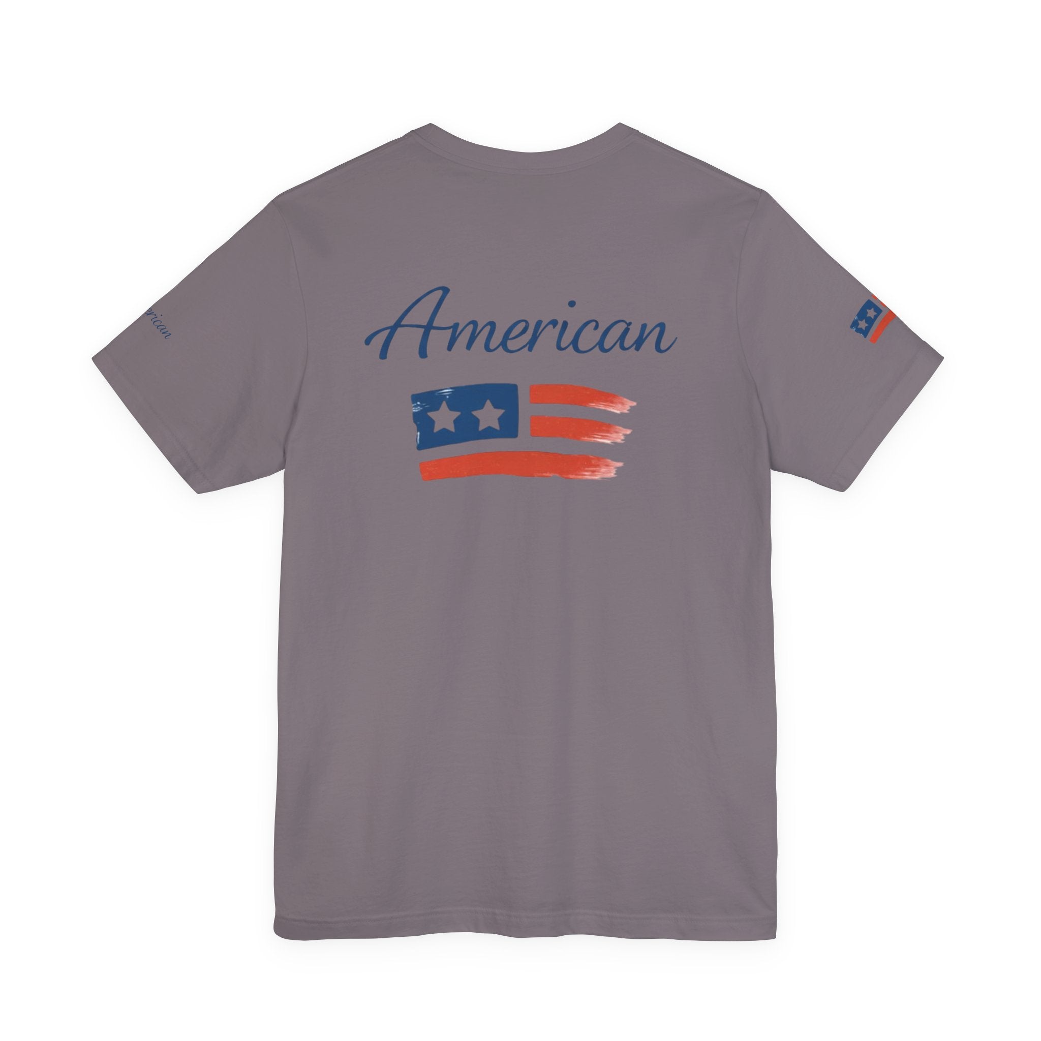 Hope Apparel Small Front - American Cursive Back Patriotic Tee - Unisex Jersey Short Sleeve Tee