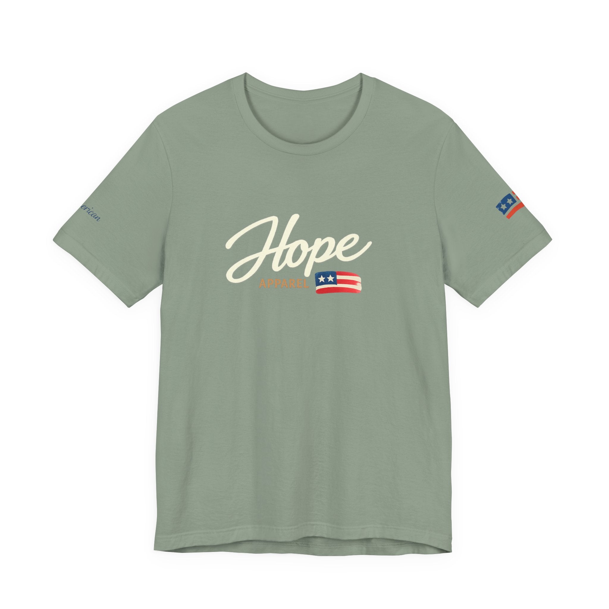 Hope Script Flag tee | American flag brushstroke design