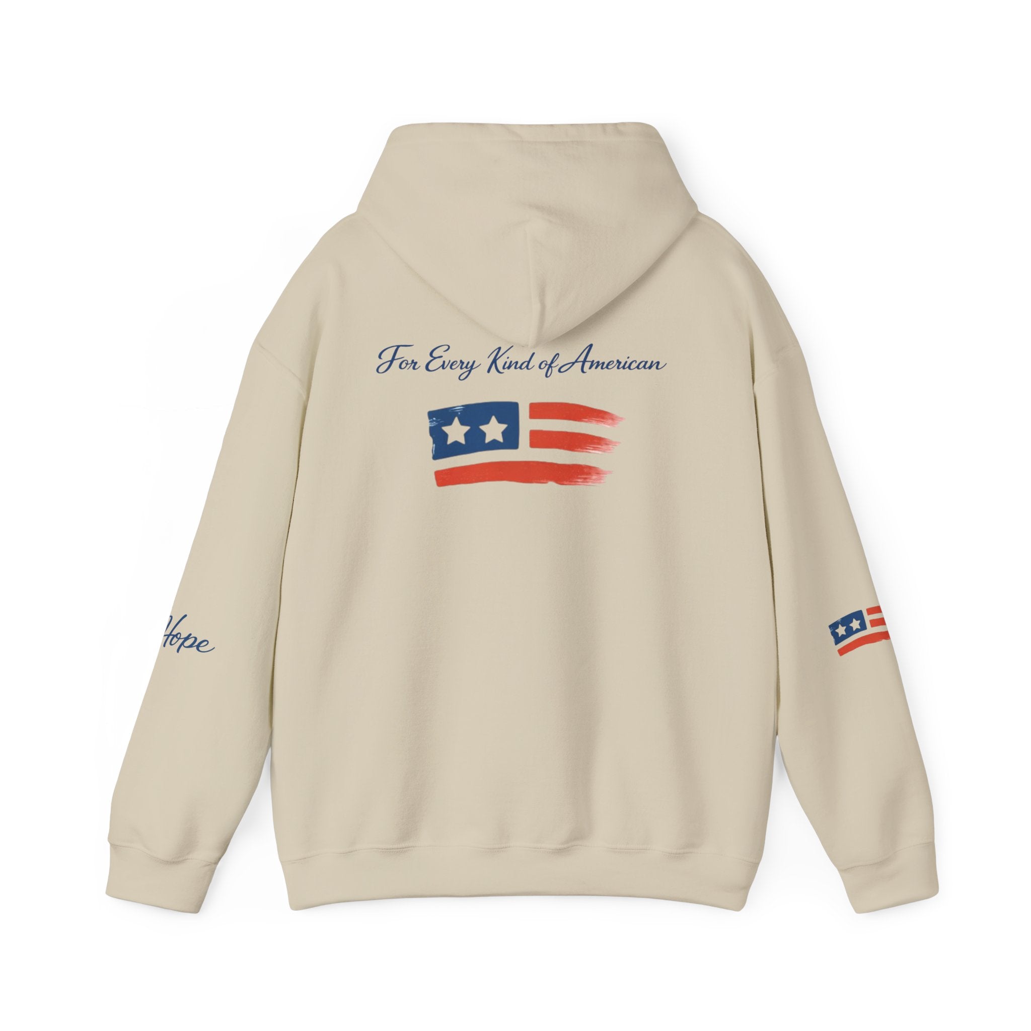 Hope Apparel Patriotic Hoodie — "For Every Kind of American" Flag Design