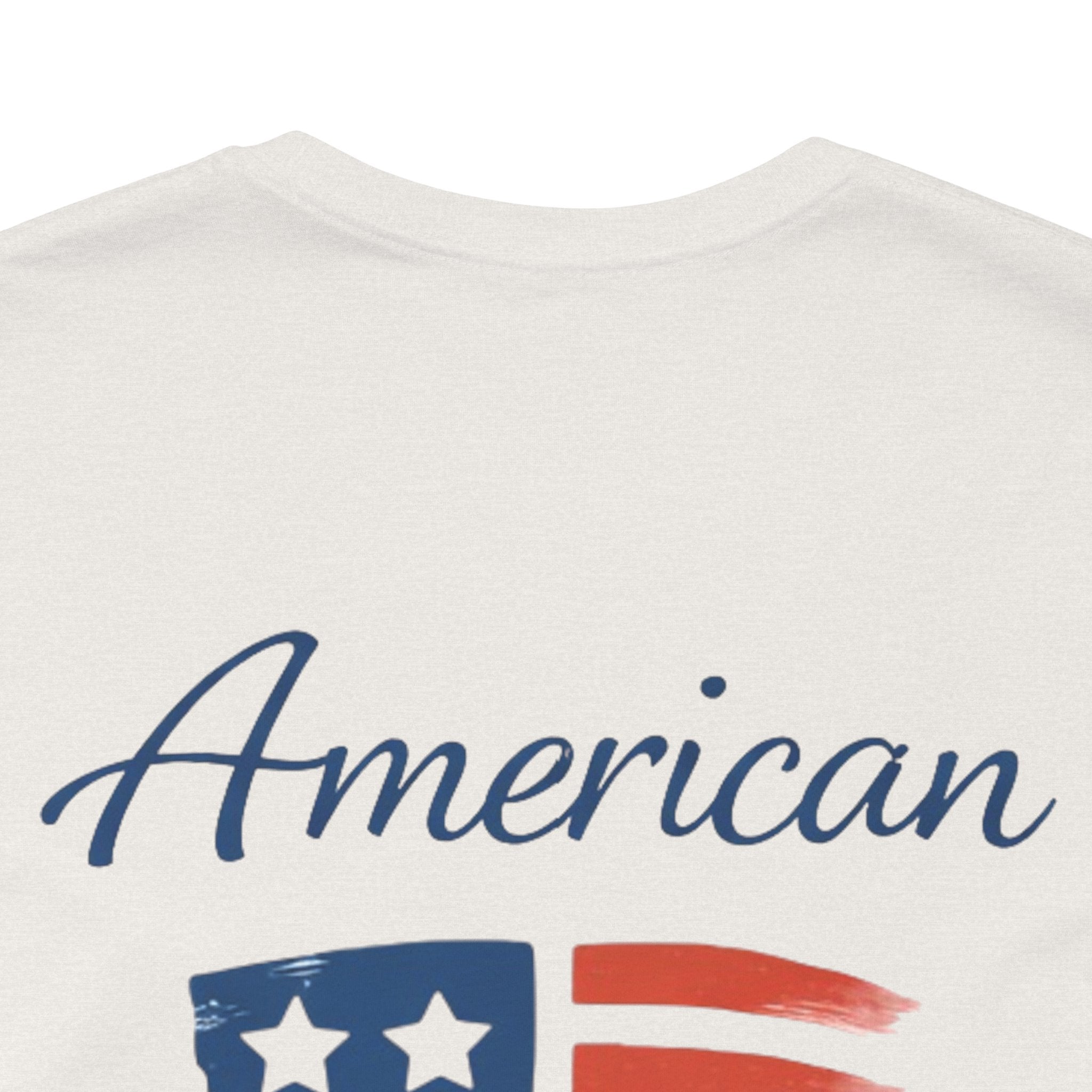 Hope Apparel Small Front - American Cursive Back Patriotic Tee - Unisex Jersey Short Sleeve Tee