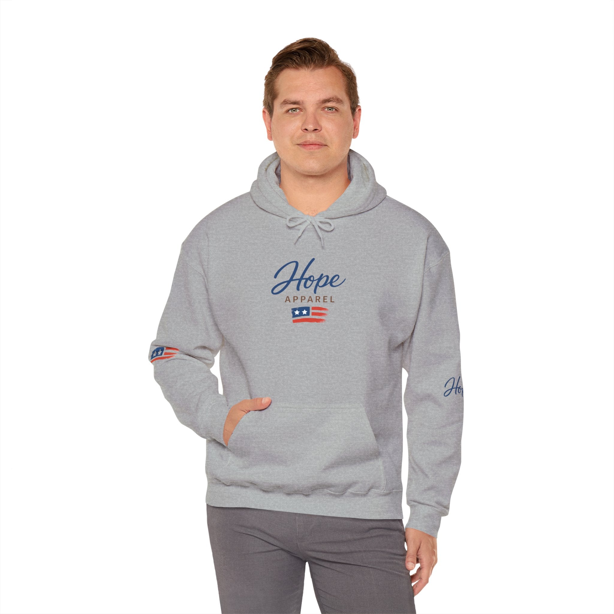 Hope Apparel Patriotic Hoodie — "For Every Kind of American" Flag Design