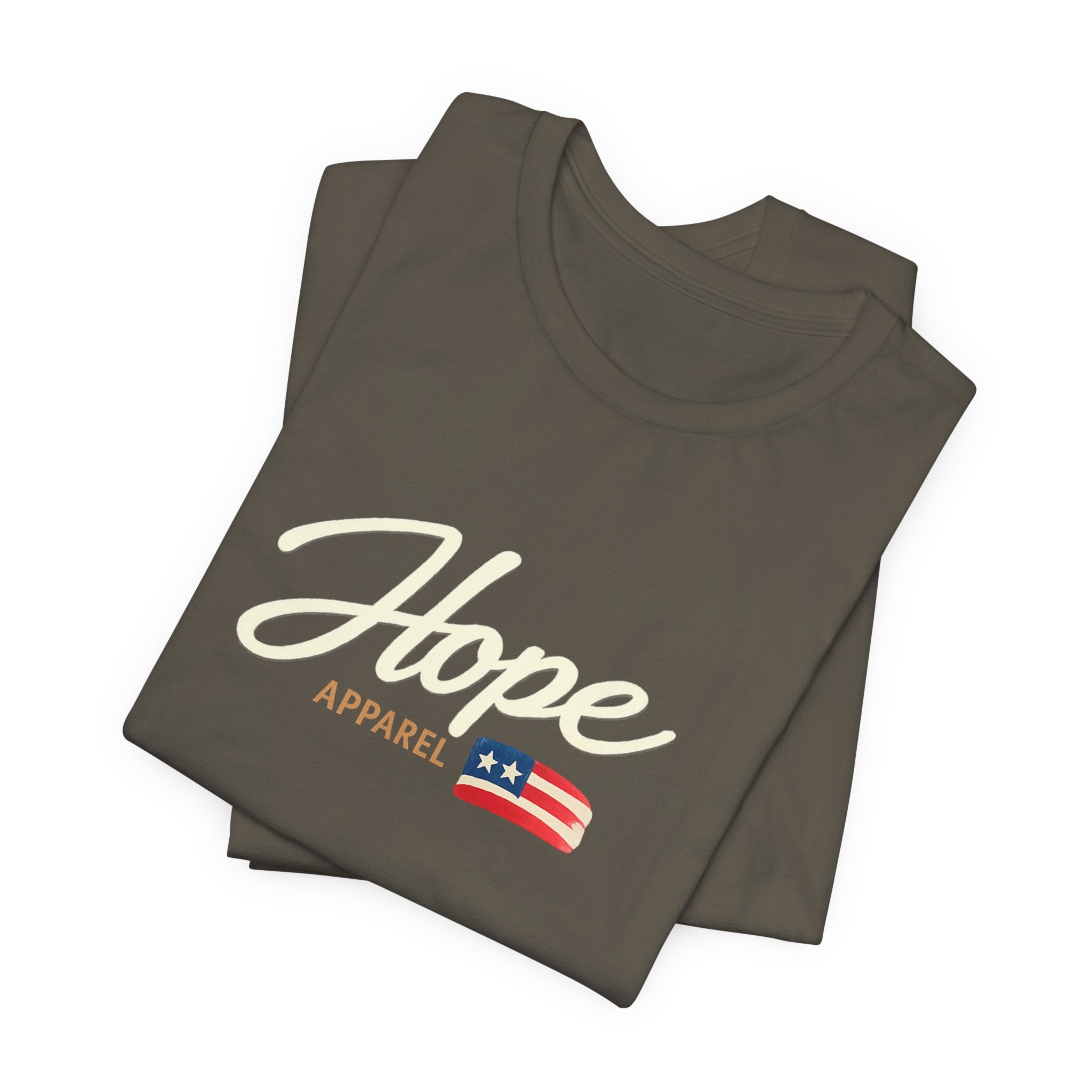 Hope Script Flag tee | American flag brushstroke design