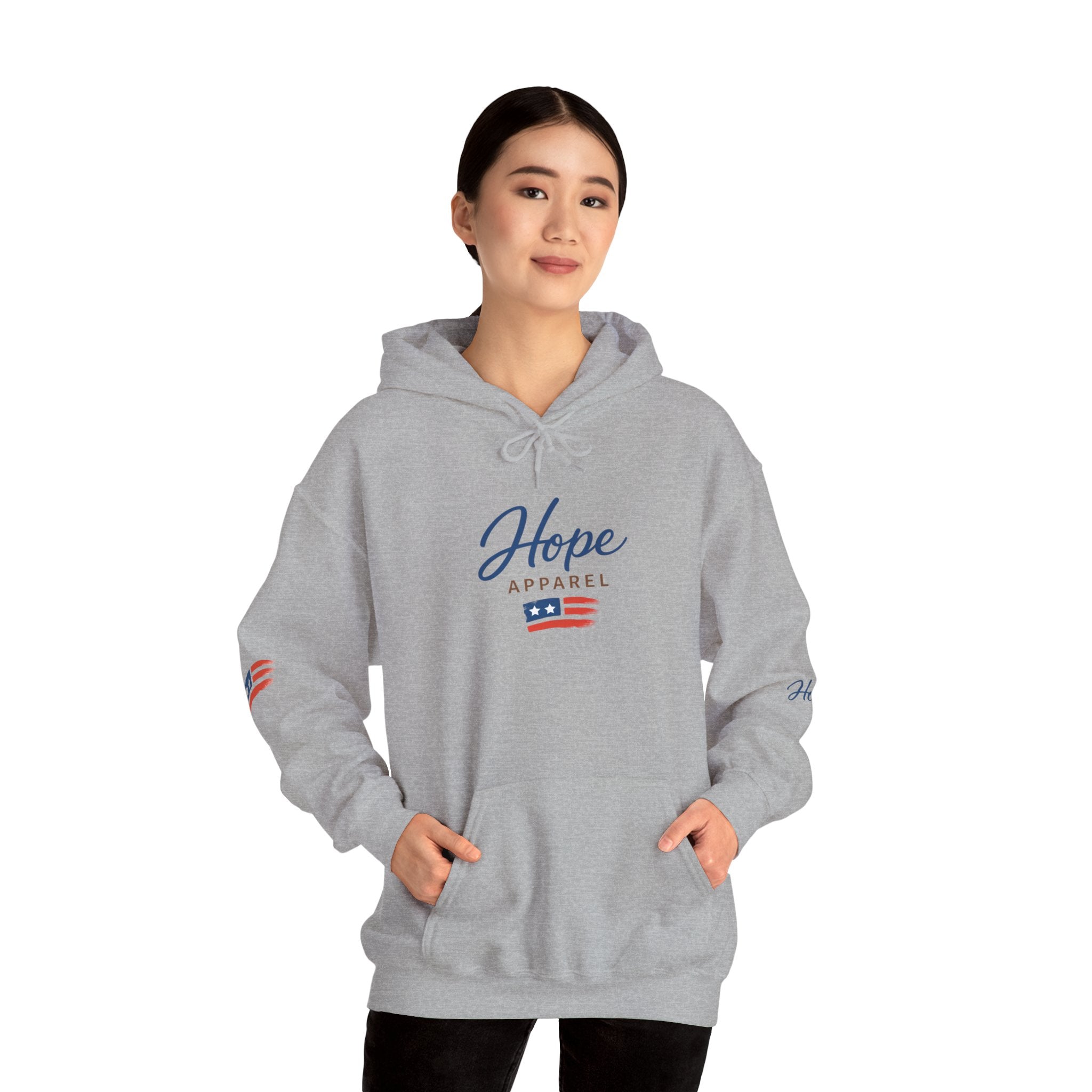 Hope Apparel Patriotic Hoodie — "For Every Kind of American" Flag Design