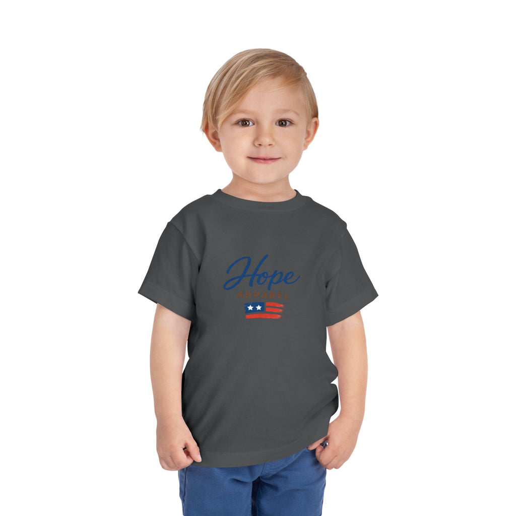 Hope Apparel Flag Graphic Toddler Tee | Patriotic Stars Stripes
