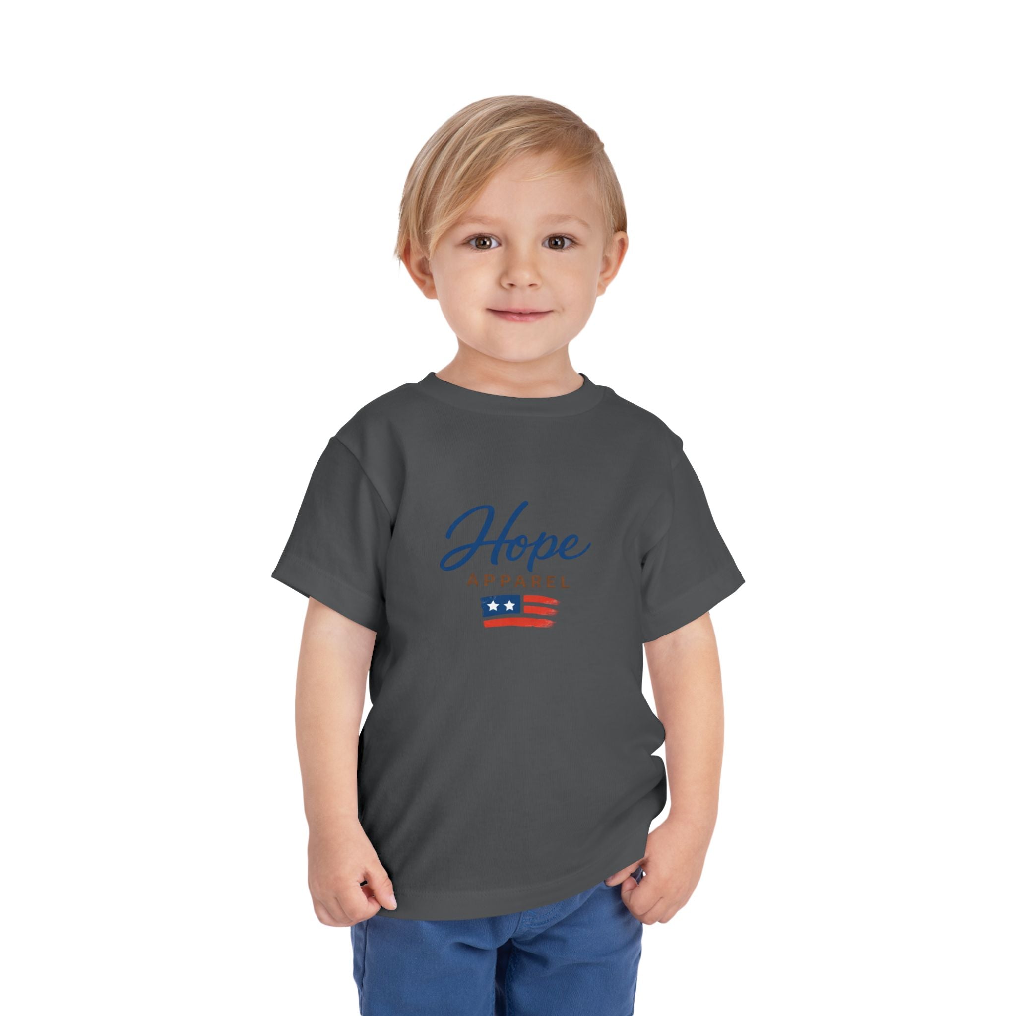 Hope Apparel Flag Graphic Toddler Tee | Patriotic Stars Stripes