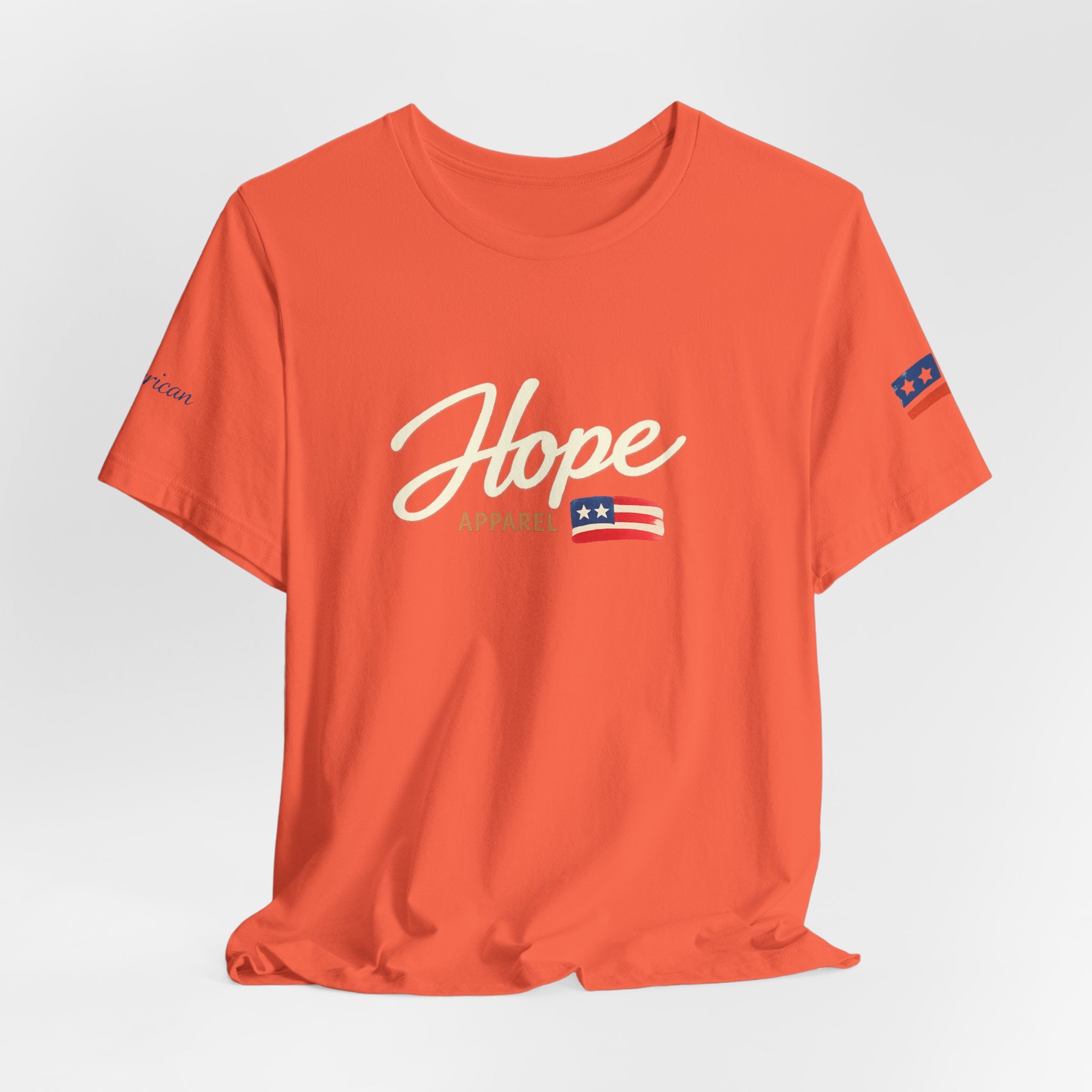 Hope Script Flag tee | American flag brushstroke design