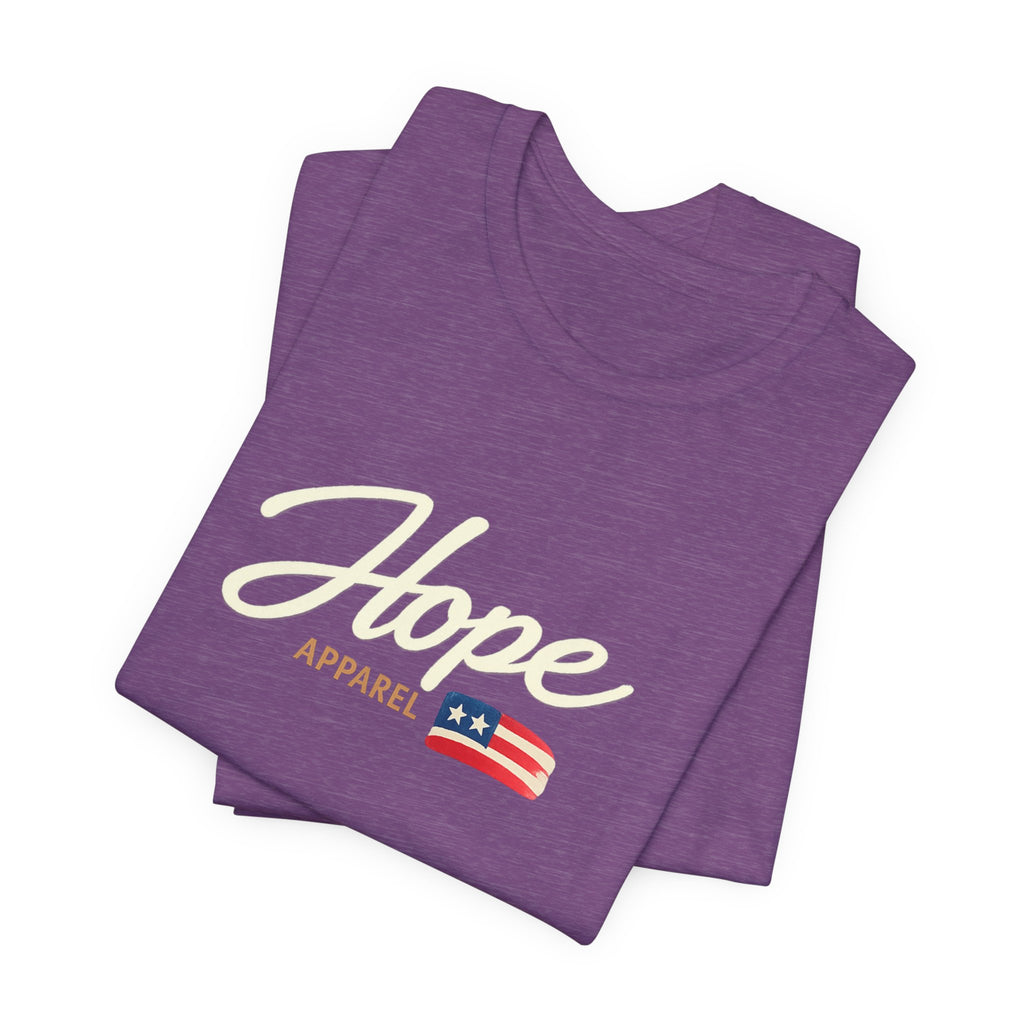 Hope Script Flag tee | American flag brushstroke design