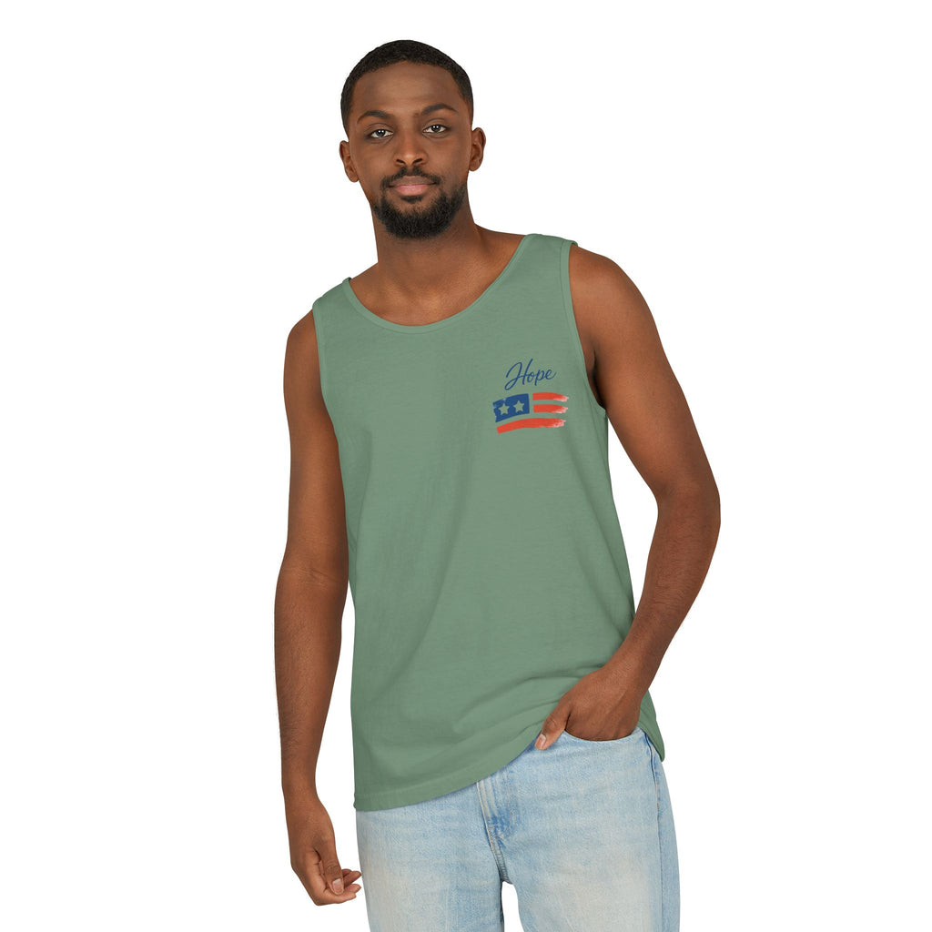 American Flag Brushstroke Tank Top | Hope Patriotic