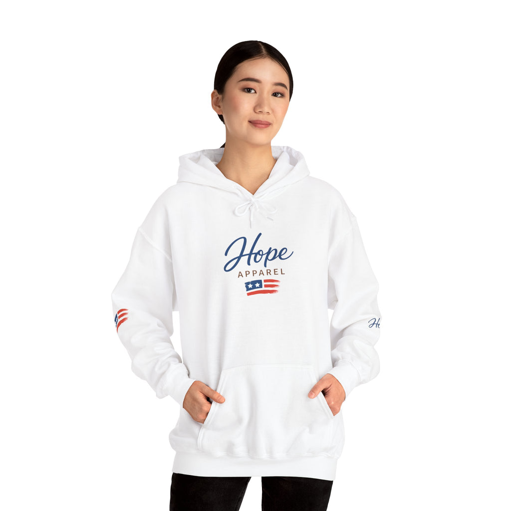 Hope Apparel Patriotic Hoodie — "For Every Kind of American" Flag Design
