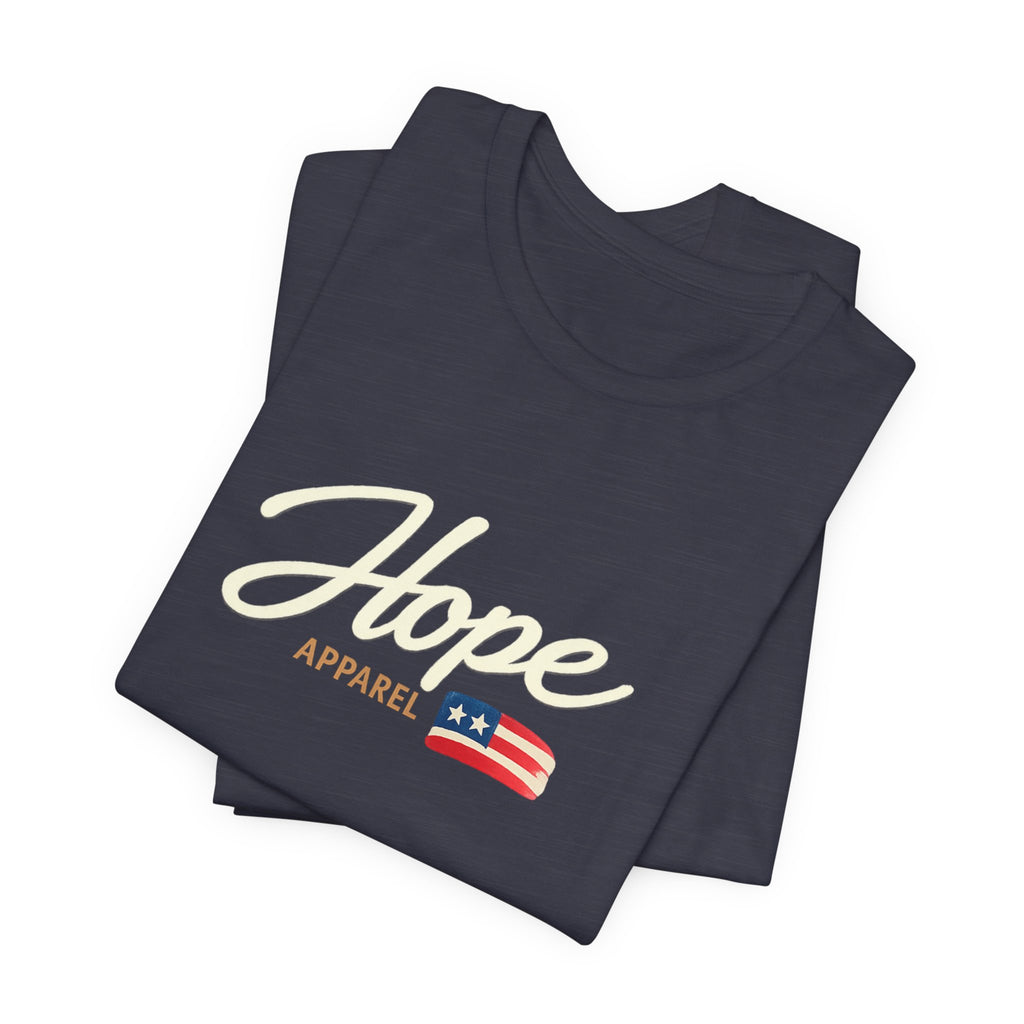 Hope Script Flag tee | American flag brushstroke design