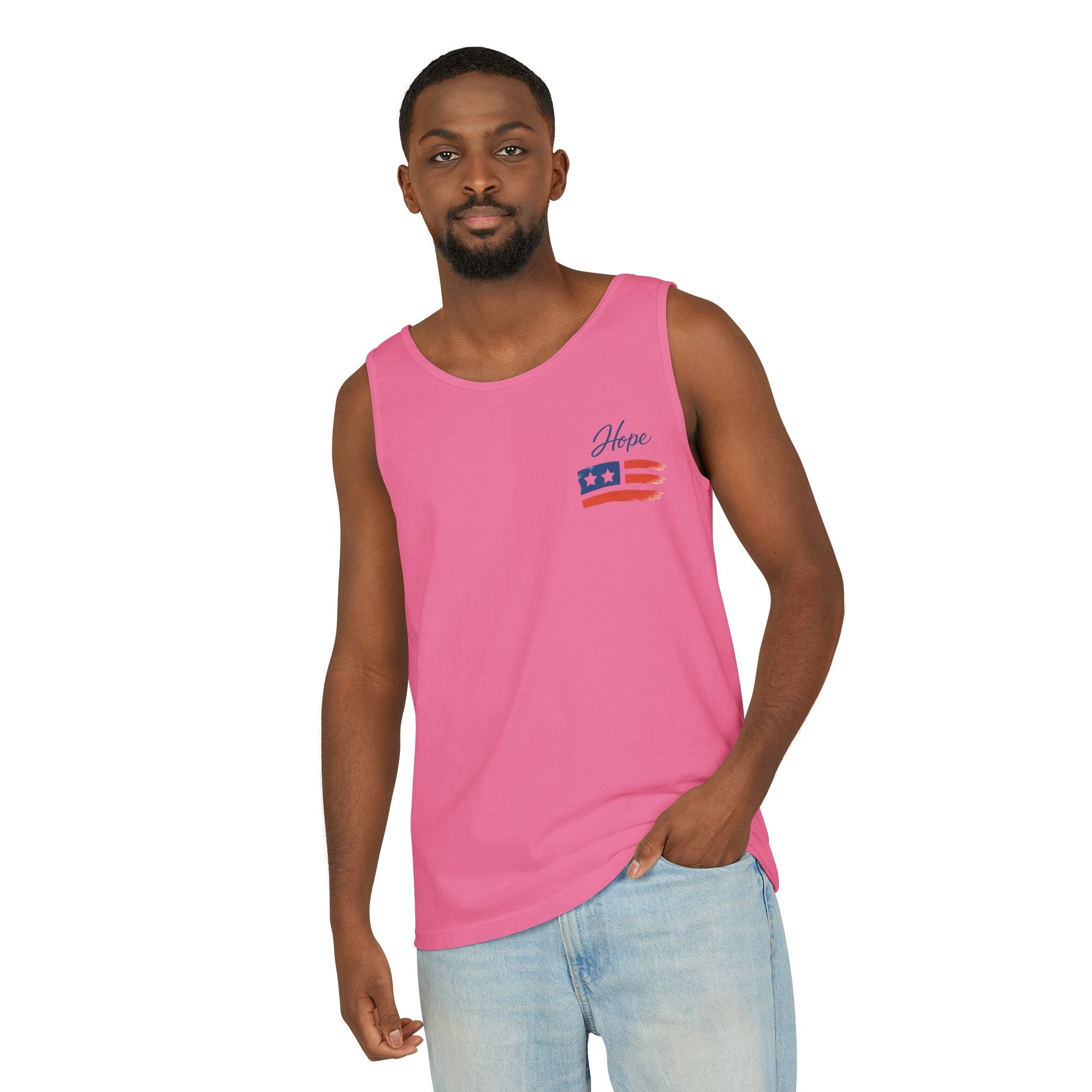 American Flag Brushstroke Tank Top | Hope Patriotic
