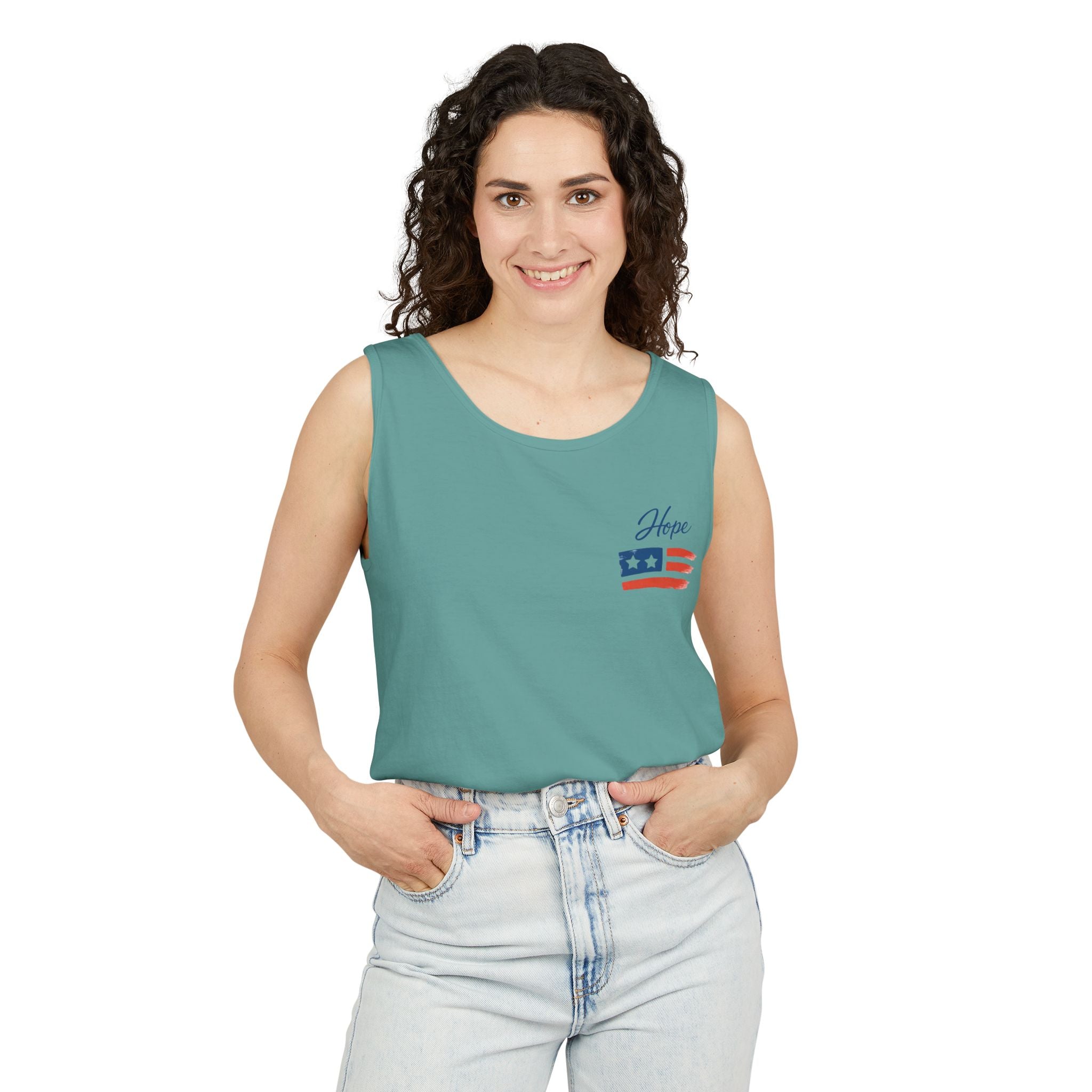 American Flag Brushstroke Tank Top | Hope Patriotic