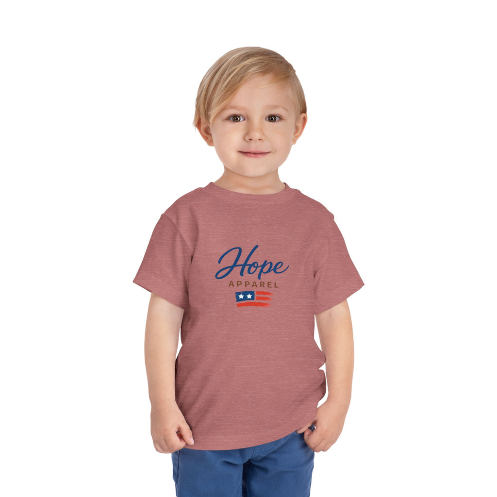 Hope Apparel Flag Graphic Toddler Tee | Patriotic Stars Stripes