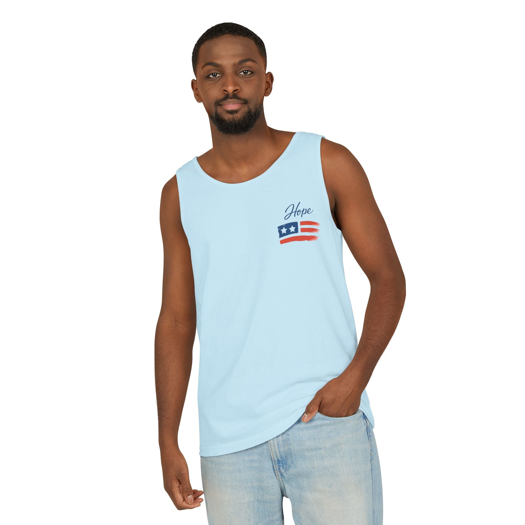American Flag Brushstroke Tank Top | Hope Patriotic