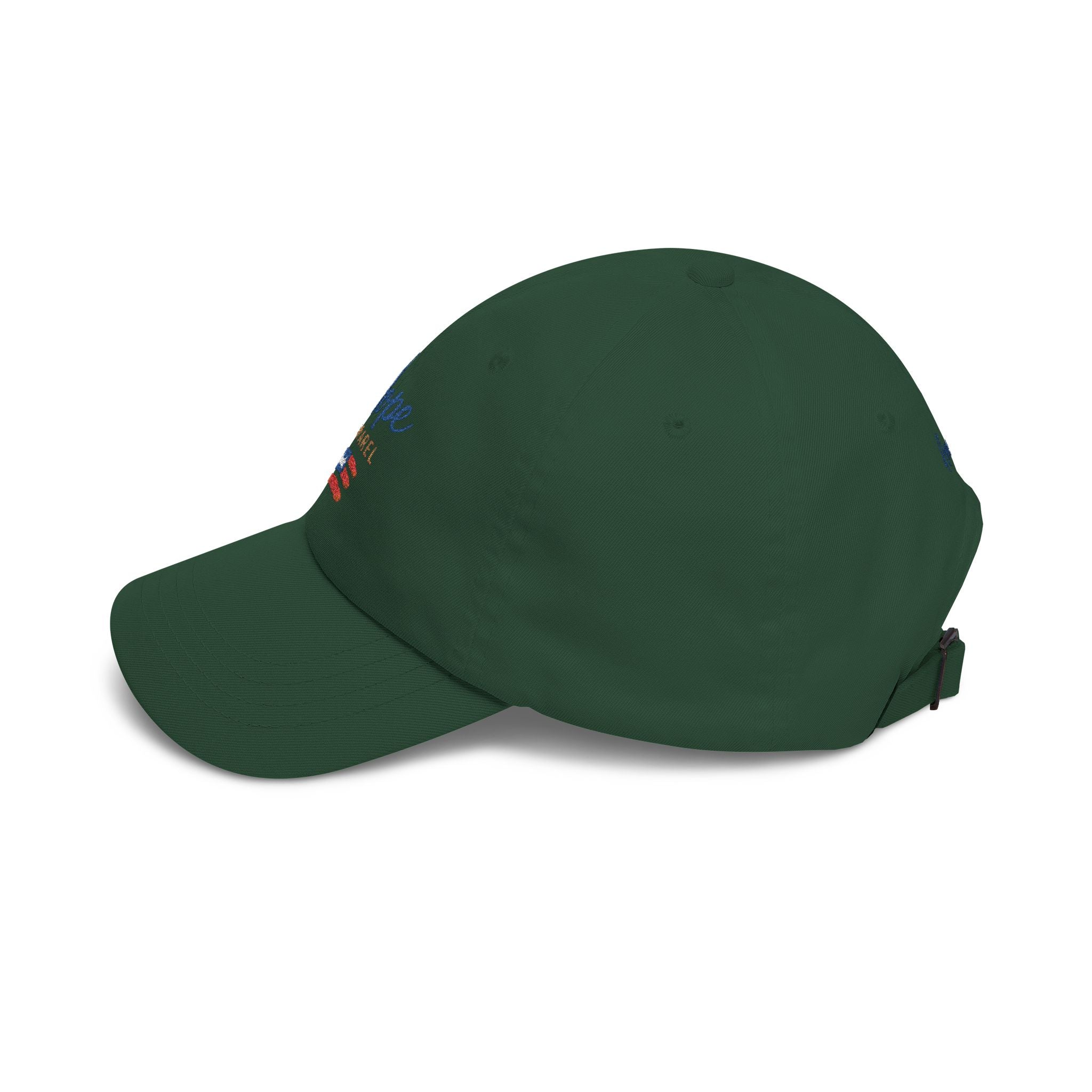 Hope Apparel embroidered American flag Dad Cap | white cotton baseball hat